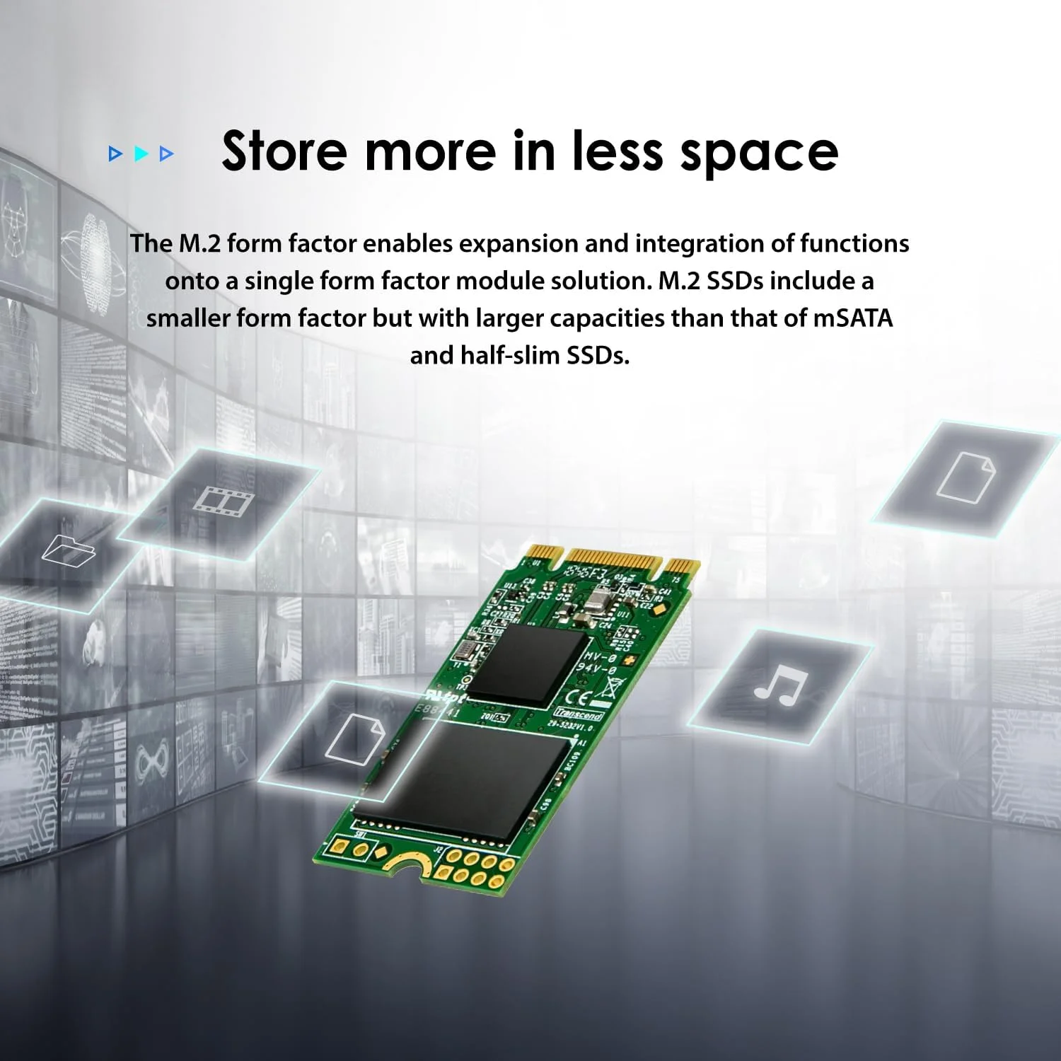 حافظه اس اس دی 120 گیگابایتی ترنسند مدل MTS420S با رابط SATA III 6Gb/s و فرم فاکتور M.2 42mm سرعت خواندن/نوشتن تا 530/480 مگابایت بر ثانیه