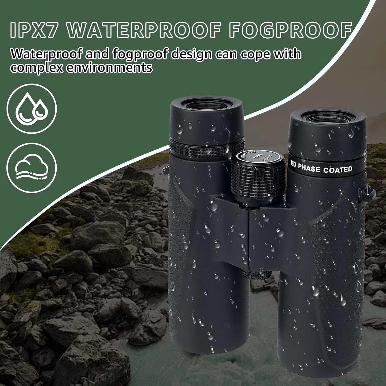 دوربین دوچشمی SVBONY SV202 8x42 ED، منشور Bak4 و اپتیک کاملاً پوشش داده شده، دوربین دوچشمی با روکش لاستیکی با استاندارد IPX7 ضد مه و ضد آب برای تماشای پرندگان