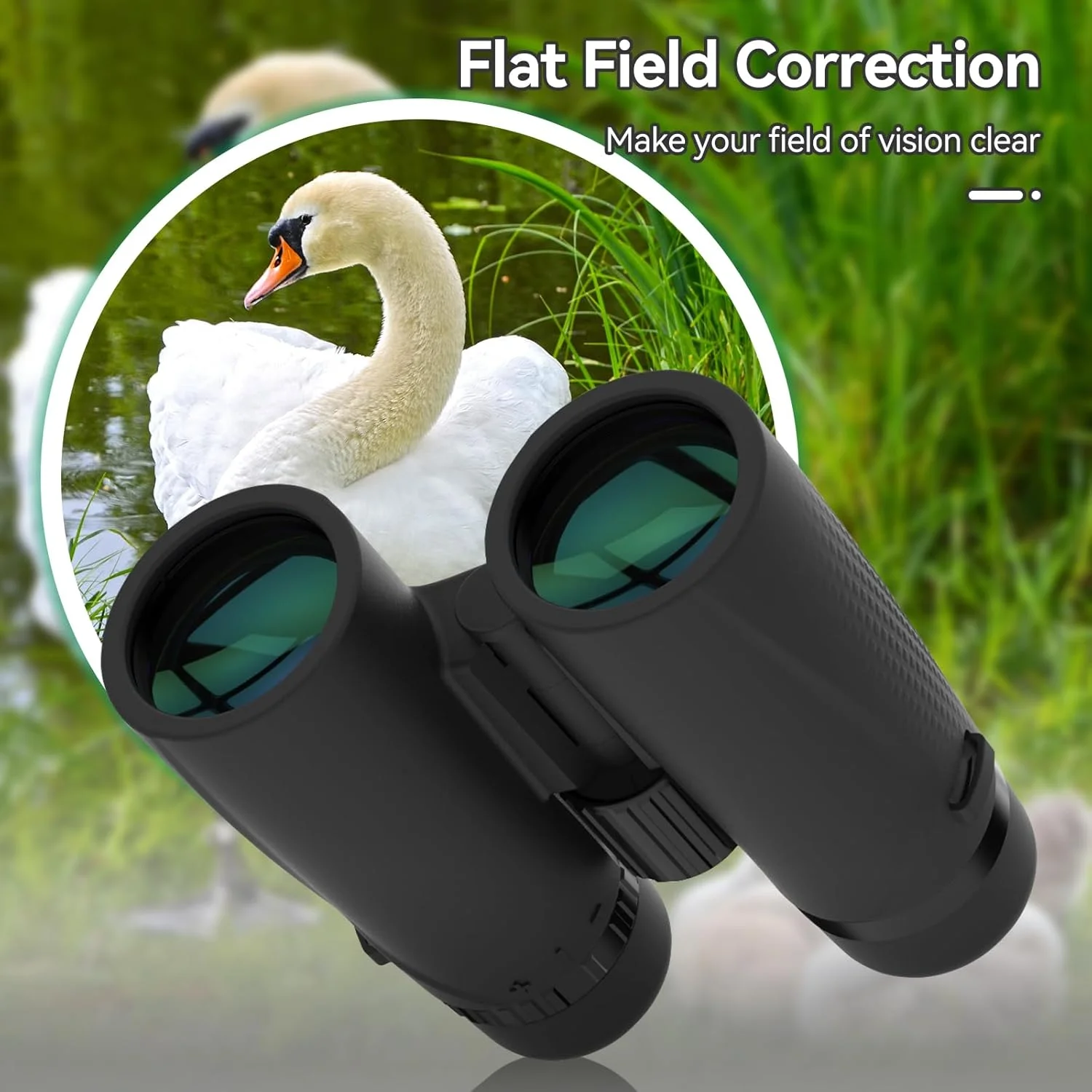 دوربین دوچشمی SVBONY SA205 برای بزرگسالان، 10x42 با میدان دید تخت، شیشه ED، به همراه آداپتور تلفن ارتقا یافته، ضد آب با بند برای تماشای پرندگان