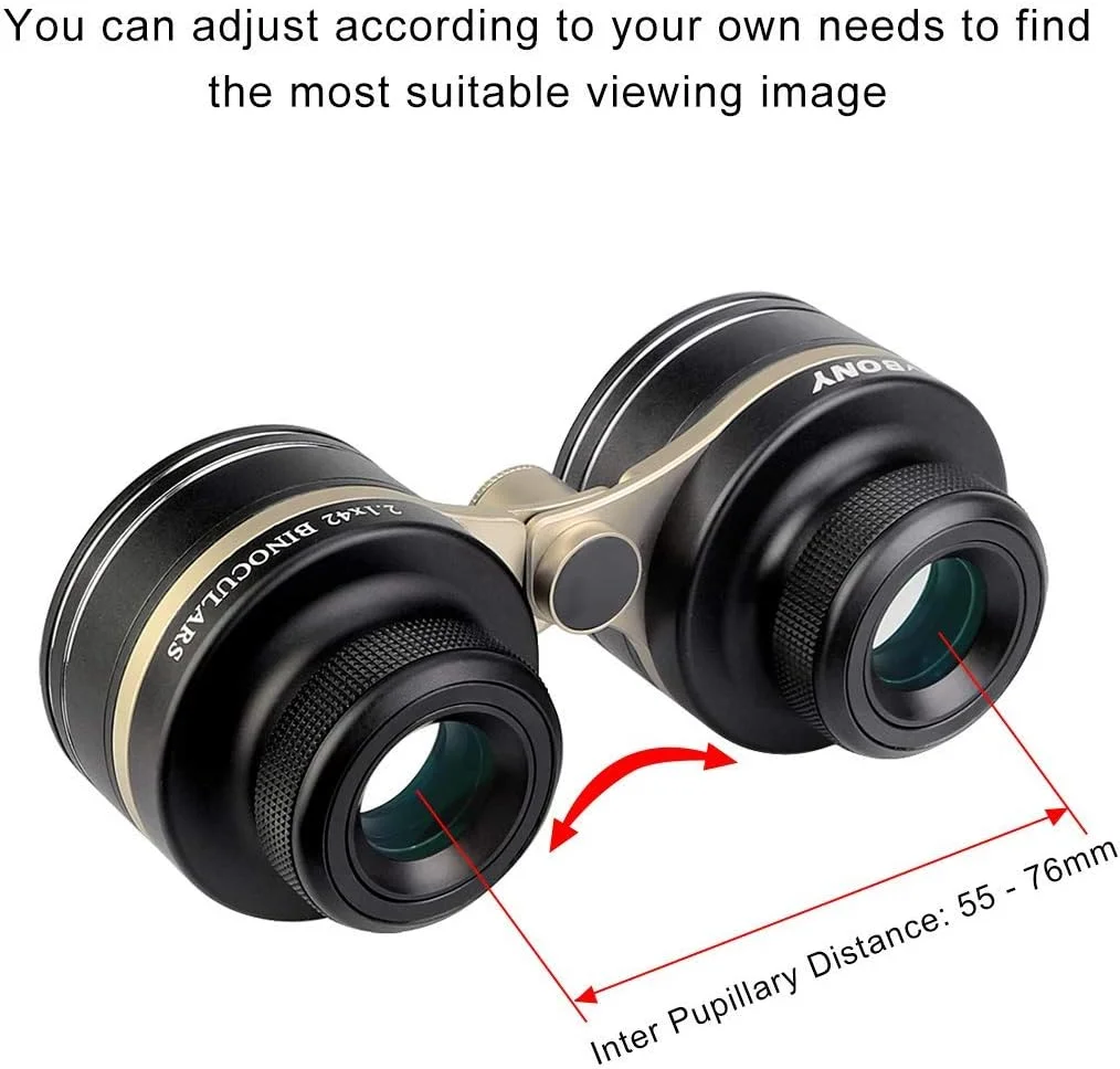 دوربین دوچشمی عریض SVBONY SV407 2.1x42mm به همراه آداپتور سه پایه برای رصد ماه