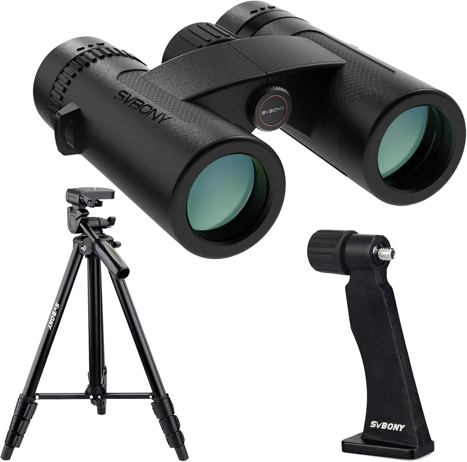 دوربین دوچشمی SV202 8x32 ED ارتقا یافته SVBONY، پایه فلزی دوربین دوچشمی، سه پایه 54 اینچی، مجهز به عدسی های پراکندگی بسیار کم، سیستم اپتیک BAK4 و FMC، سوکت استاندارد 1/4 اینچ-20