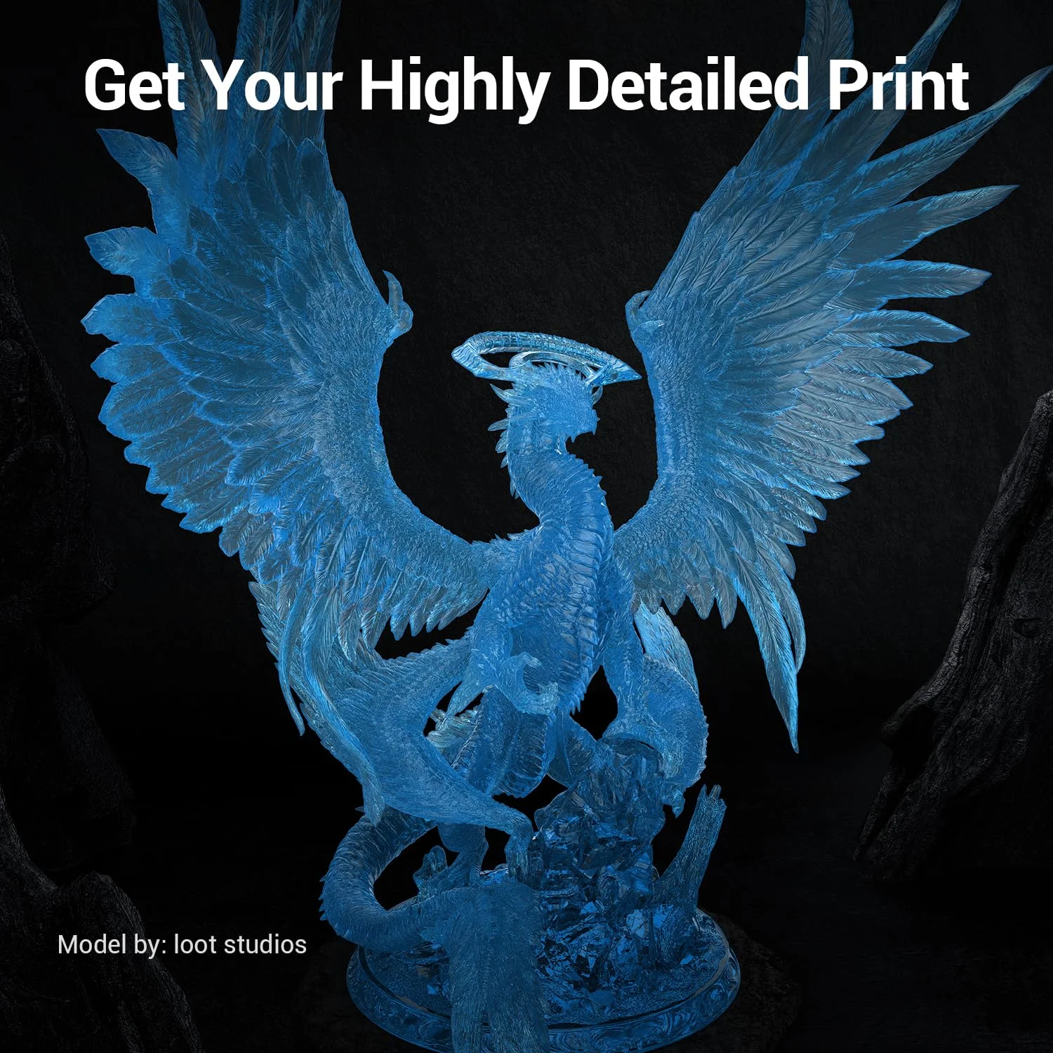 رزین پرینتر سه بعدی استاندارد 2 کیلوگرم، رزین مایع سریع پخت UV با پایه گیاهی، دقت بالا و ویسکوزیته پایین مناسب برای چاپ SLA/LCD/DLP، شفاف، 2x1 کیلوگرم آبی روشن