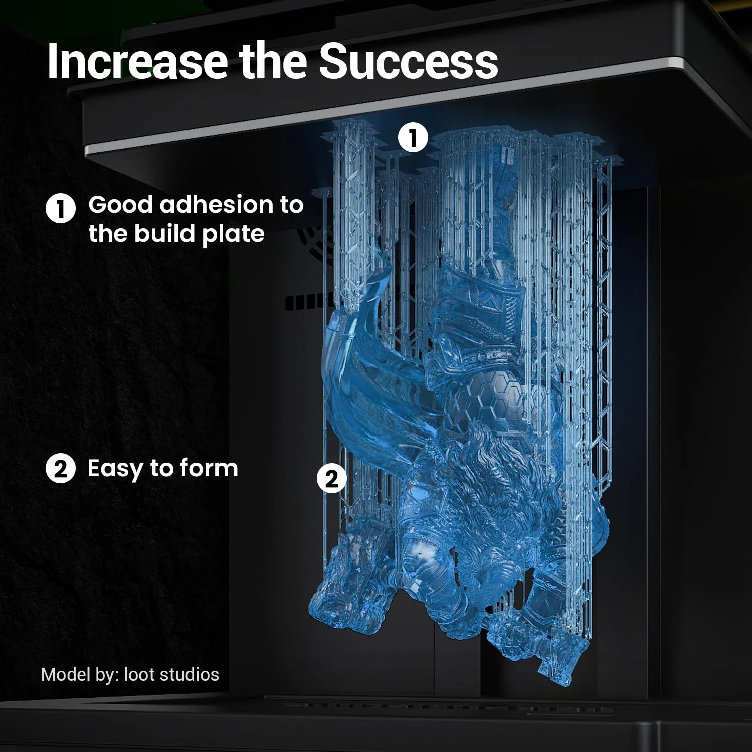 رزین پرینتر سه بعدی استاندارد 2 کیلوگرم، رزین مایع سریع پخت UV با پایه گیاهی، دقت بالا و ویسکوزیته پایین مناسب برای چاپ SLA/LCD/DLP، شفاف، 2x1 کیلوگرم آبی روشن