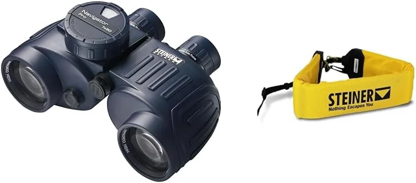 دوربین شکاری اشتاینر 7x50 Navigator Pro با بزرگنمایی 7 برابر، اپتیک با کنتراست بالا و بند شناور برای دوربین های دریایی - لوازم جانبی دوربین دوچشمی شناور ضد آب با دوام