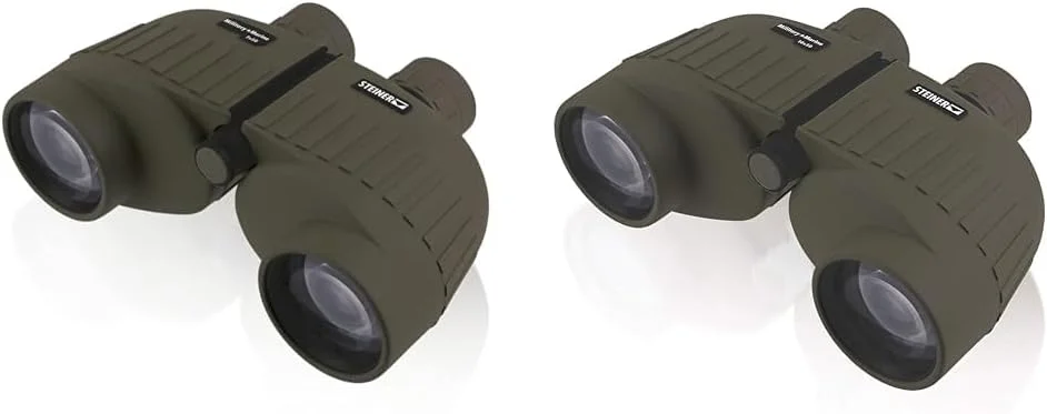 بسته دوربین های دوچشمی سری نظامی-دریایی اشتاینر، اپتیک دقیق تاکتیکی سبک وزن، ضد آب، سبز، 7x50 و 10x50