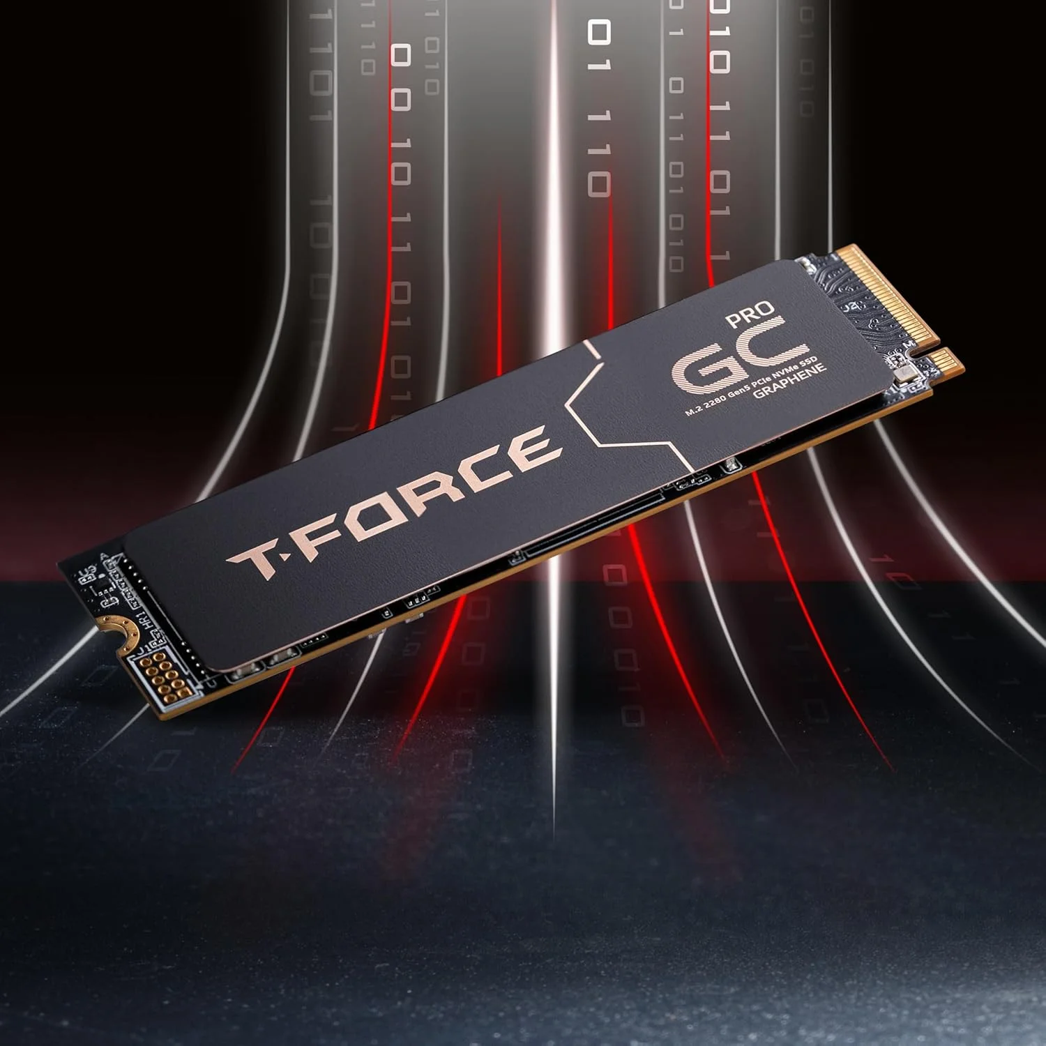 حافظه اس اس دی داخلی گیمینگ TEAMGROUP T-FORCE GC PRO 4TB با هیت سینک گرافن، DRAM SLC Cache، 3D TLC NAND NVMe InnoGrit PCIe Gen5x4 M.2 2280 سرعت خواندن/نوشتن 12500/11000 مگابایت بر ثانیه مدل TM8FFL004T0C129