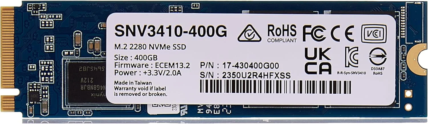 اس اس دی NVMe PCIe 3x4 Synology SNV3410 400GB M.2 2280