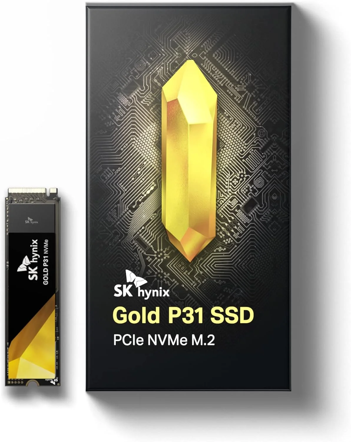اس اس دی داخلی SK hynix Gold P31 500GB PCIe NVMe Gen3 M.2 2280، سرعت تا 3500MB/S، فرم فاکتور M.2 SSD فشرده، درایو حالت جامد داخلی با فلش NAND 128 لایه