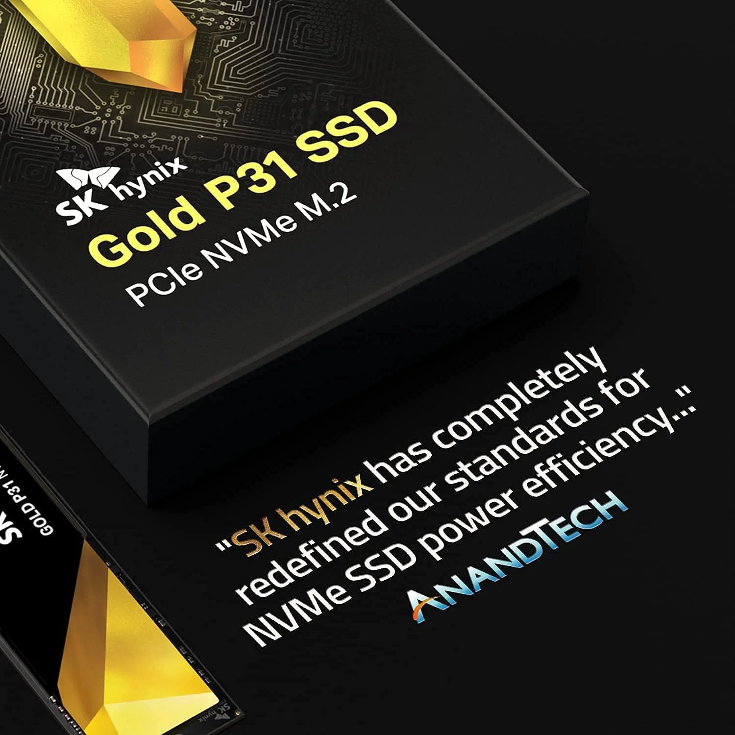 اس اس دی داخلی SK hynix Gold P31 500GB PCIe NVMe Gen3 M.2 2280، سرعت تا 3500MB/S، فرم فاکتور M.2 SSD فشرده، درایو حالت جامد داخلی با فلش NAND 128 لایه