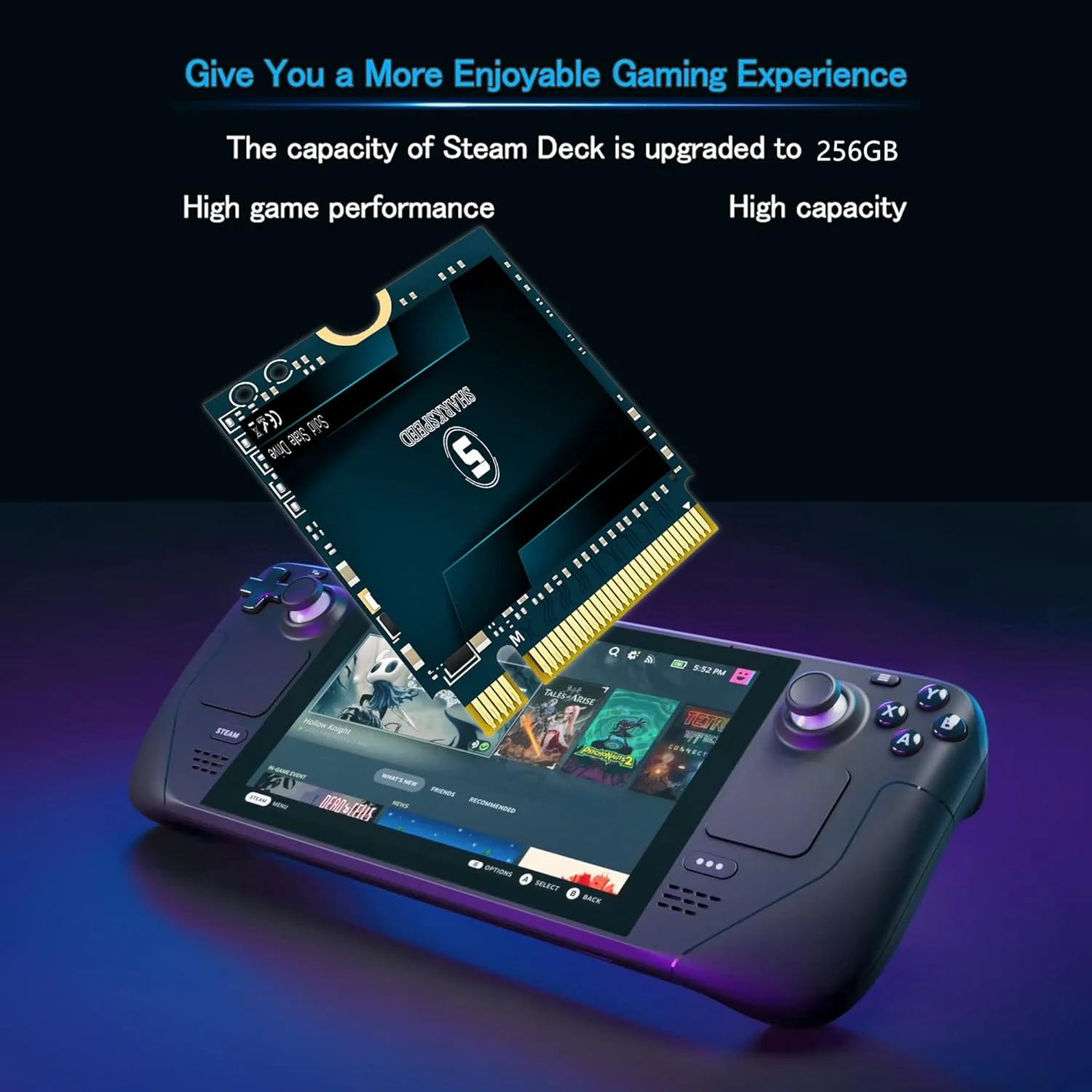 درایو حالت جامد SSD 256GB M.2 2230 NVMe PCIe Gen 4.0، درایو داخلی 30 میلی‌متری، سازگار با استیم دک، مایکروسافت سرفیس پرو، الترابوک