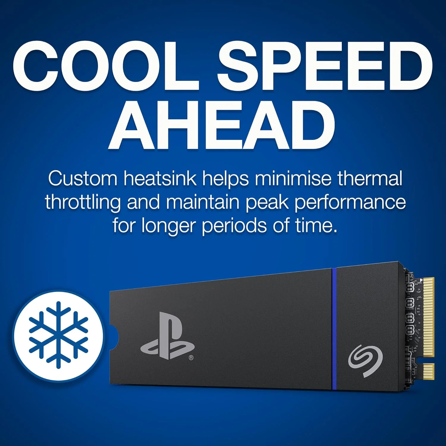 درایو گیمینگ سیگیت PS5 NVMe SSD برای PS5 با ظرفیت 2 ترابایت، درایو حالت جامد داخلی - PCIe Gen4 NVMe 1.4، دارای مجوز رسمی، سرعت تا 7300 مگابایت بر ثانیه با هیت سینک (ZP2000GP3A1001)