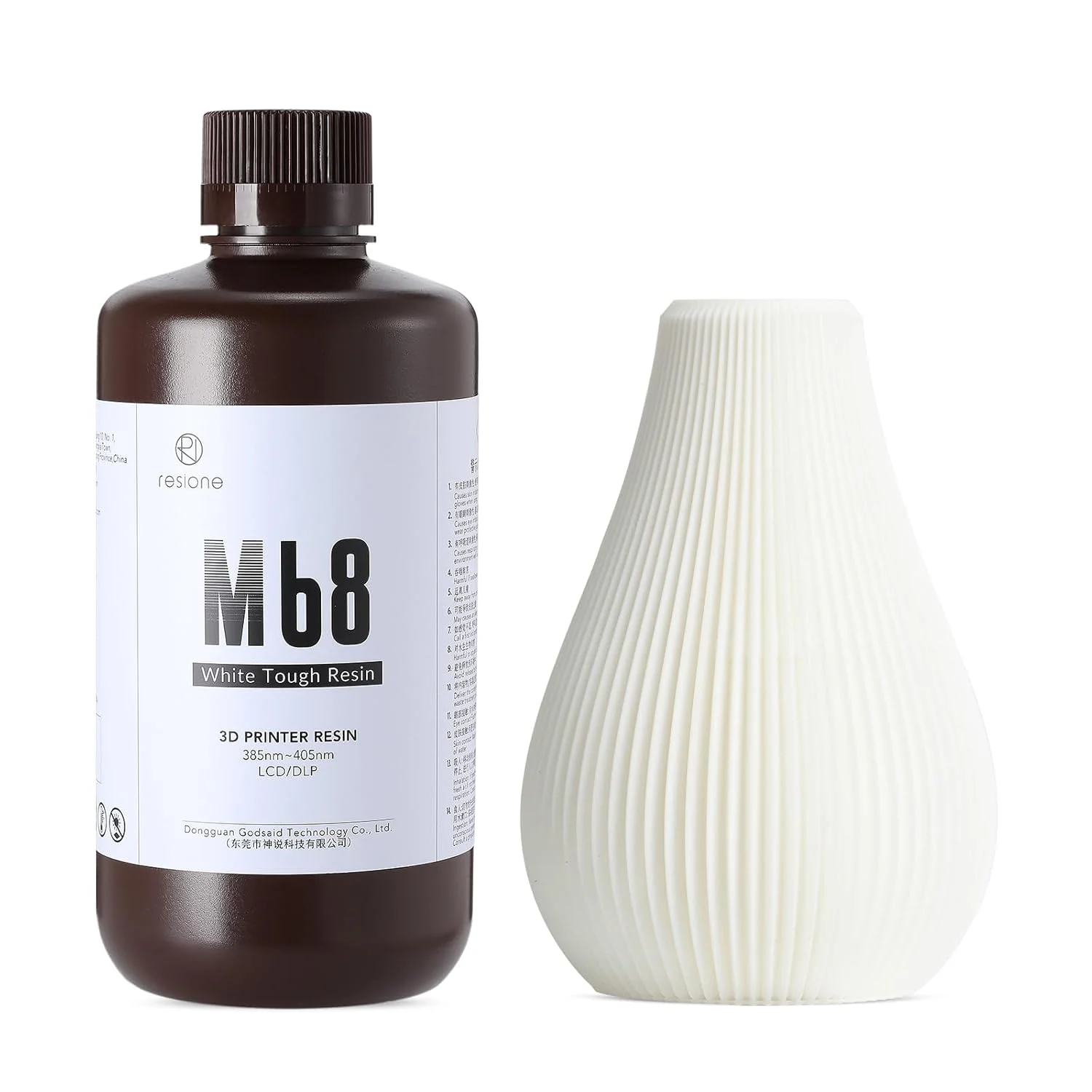 رزین پرینتر سه بعدی مقاوم RESIONE، رزین سخت و محکم شبیه ABS مدل M68، غیر شکننده، بدون زرد شدن، رزین مایع فوتوپلیمری با دقت بالا برای پرینتر سه بعدی UV LCD MSLA DLP، سفید، 1 کیلوگرم