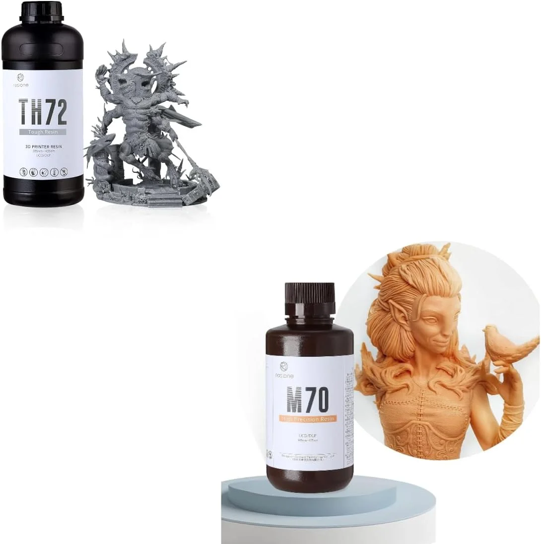 رزین پرینتر سه بعدی RESIONE، رزین سخت و انعطاف پذیر TH72 و مایع پرینت سه بعدی با دقت بالا M70