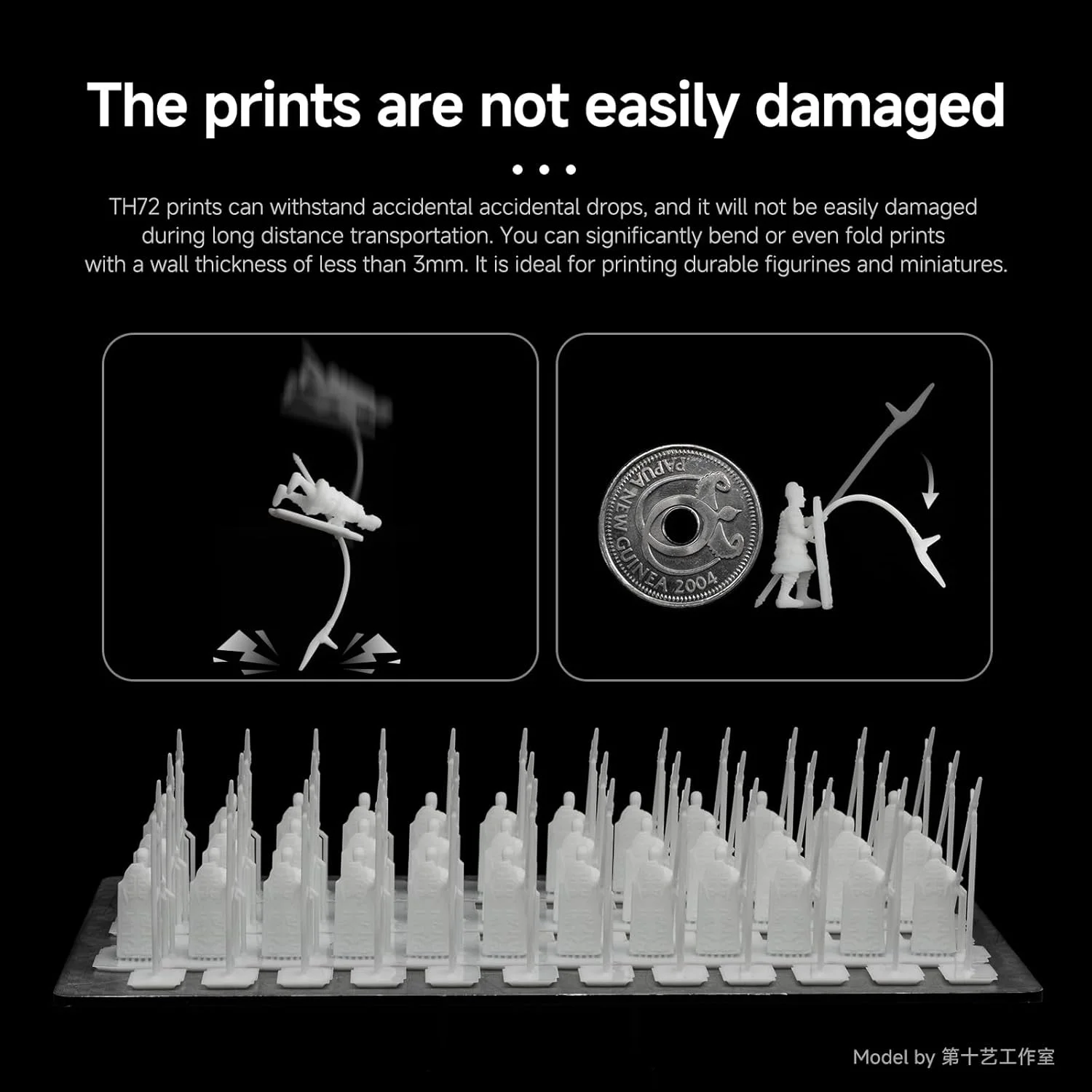رزین پرینتر سه بعدی RESIONE، رزین سخت و انعطاف پذیر TH72 با دوام طولانی و ازدیاد طول بالا، مقاوم در برابر ضربه برای پرینت سه بعدی فیگورها (سفید 1 کیلوگرم)