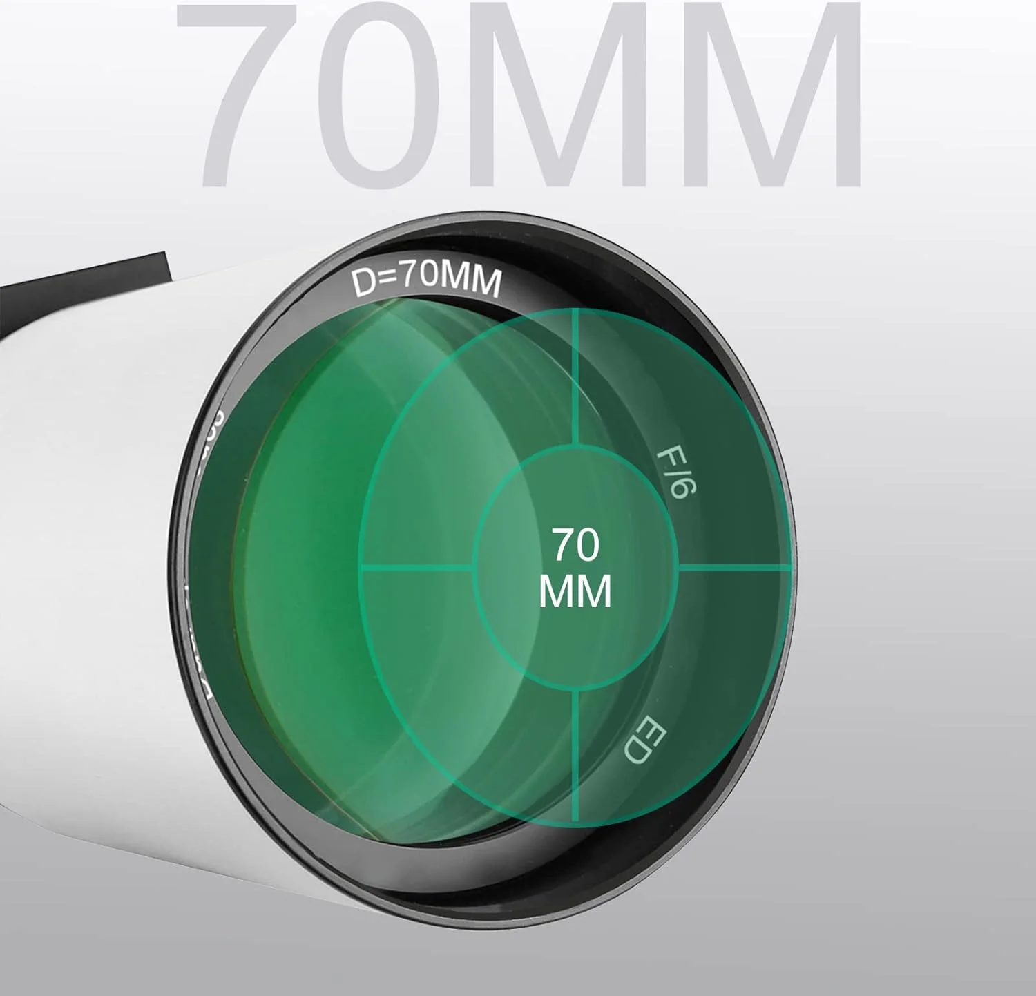 لوله تلسکوپ قابل حمل SVBONY SV503، لوله اپتیکی 70ED F6 با پراکندگی بسیار کم، فوکوس کننده دقیق، برای عکاسی نجومی و نجوم بصری