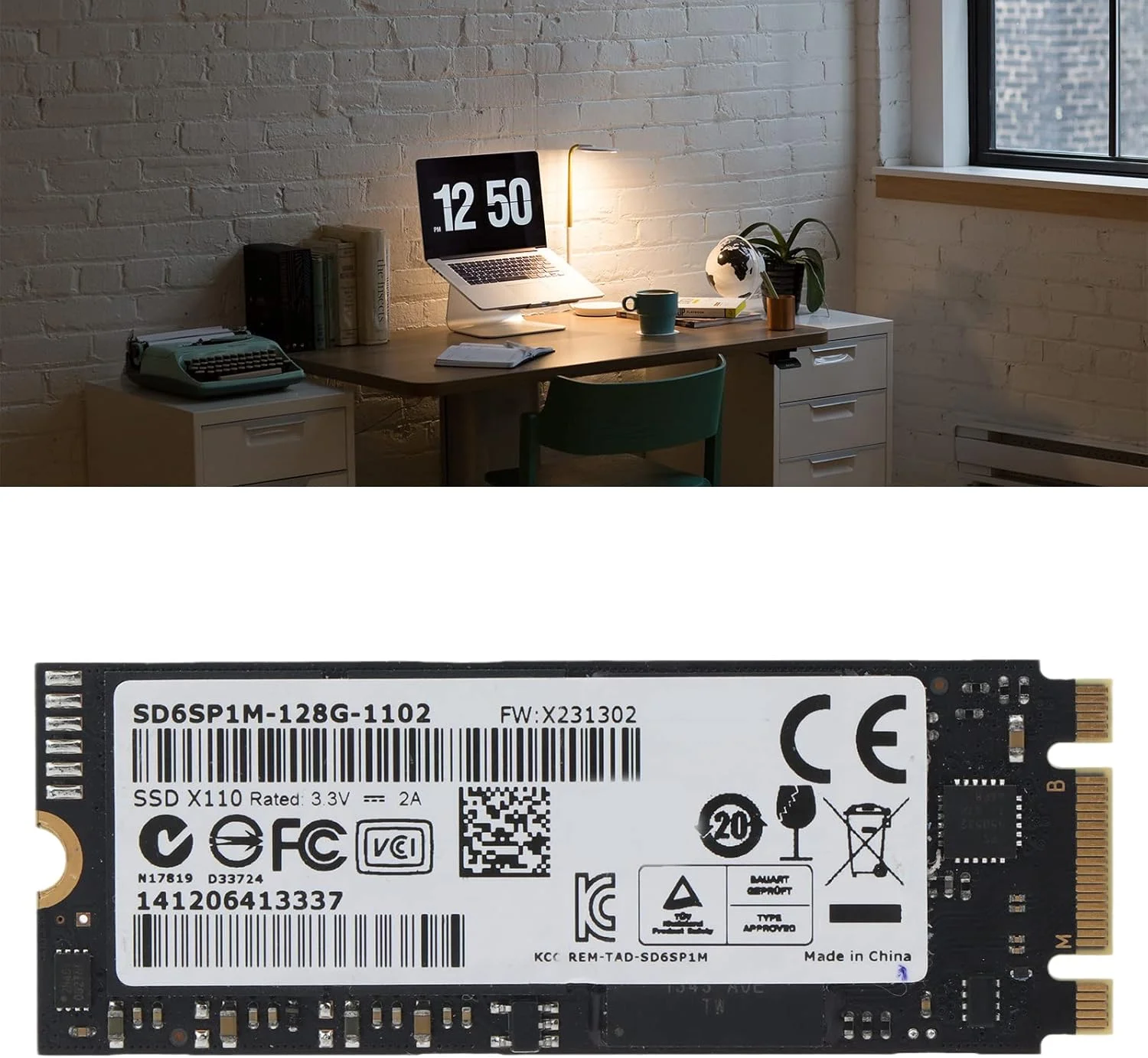 درایو حالت جامد M.2 NGFF SSD X110 SD6SP1M M2 128GB برای کامپیوتر رومیزی سری X110 فرمت شده و کارکرده مدل sd6sp1m-128g