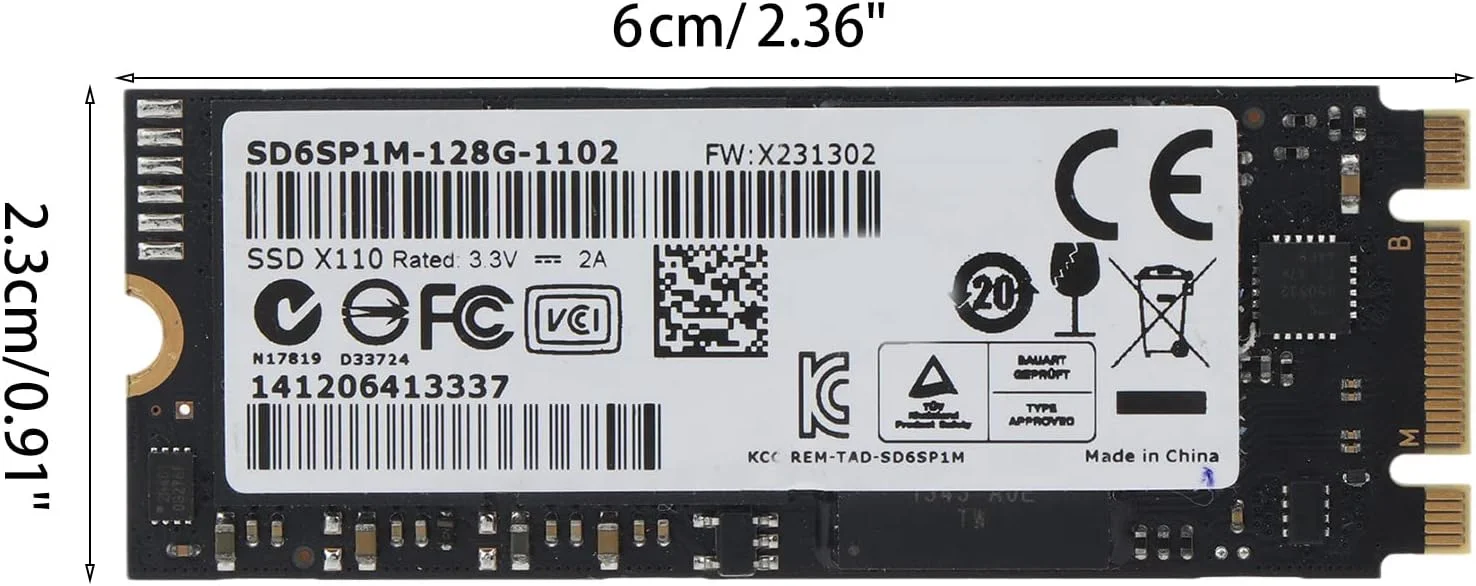 درایو حالت جامد M.2 NGFF SSD X110 SD6SP1M M2 128GB برای کامپیوتر رومیزی سری X110 فرمت شده و کارکرده مدل sd6sp1m-128g