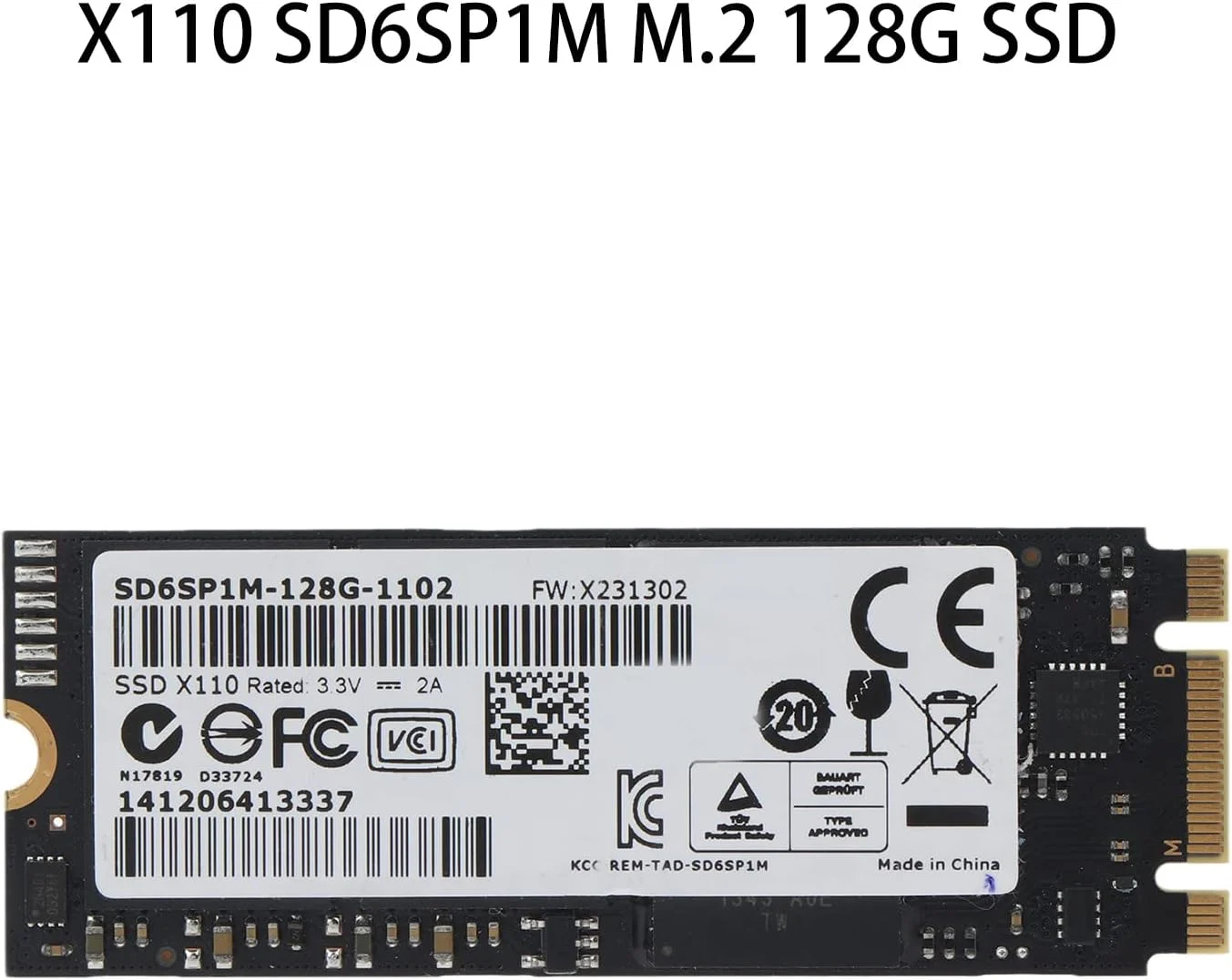 درایو حالت جامد M.2 NGFF SSD X110 SD6SP1M M2 128GB برای کامپیوتر رومیزی سری X110 فرمت شده و کارکرده مدل sd6sp1m-128g