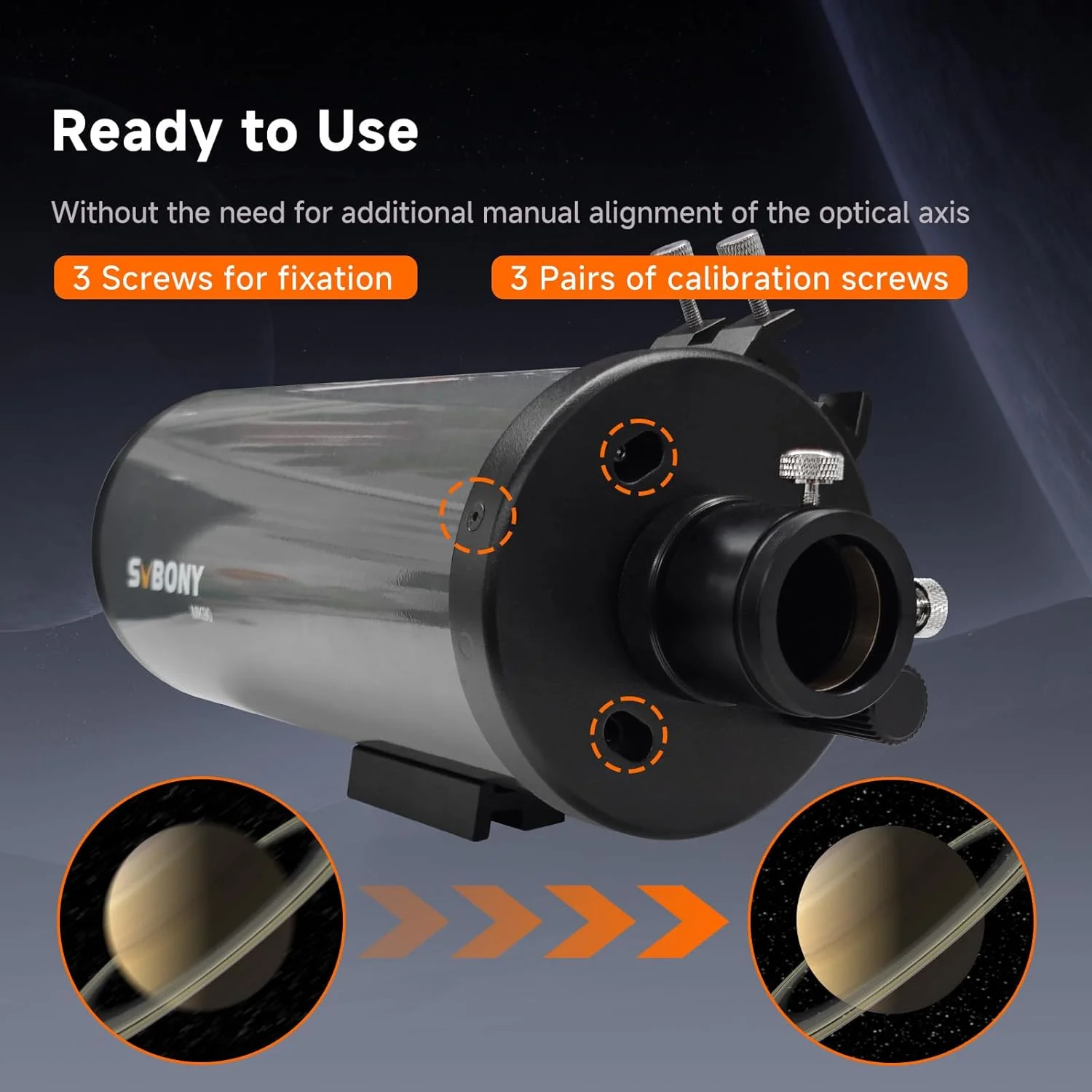 تلسکوپ دیدبانی SVBONY MK90، تلسکوپ ماکسوتوف-کاسگرین برای نجوم، دیافراگم 90 میلیمتری، تلسکوپ دیدبانی فشرده و سبک برای مشاهده زمینی و آسمان، مشاهده سیارات و عکاسی تلسکوپ دیدبانی SVBONY MK90، تلسکوپ ماکسوتوف-کاسگرین برای نجوم، دیافراگم 90 میلیمتری، تلسکوپ دیدبانی فشرده و سبک برای مشاهده زمینی و آسمان، مشاهده سیارات و عکاسی