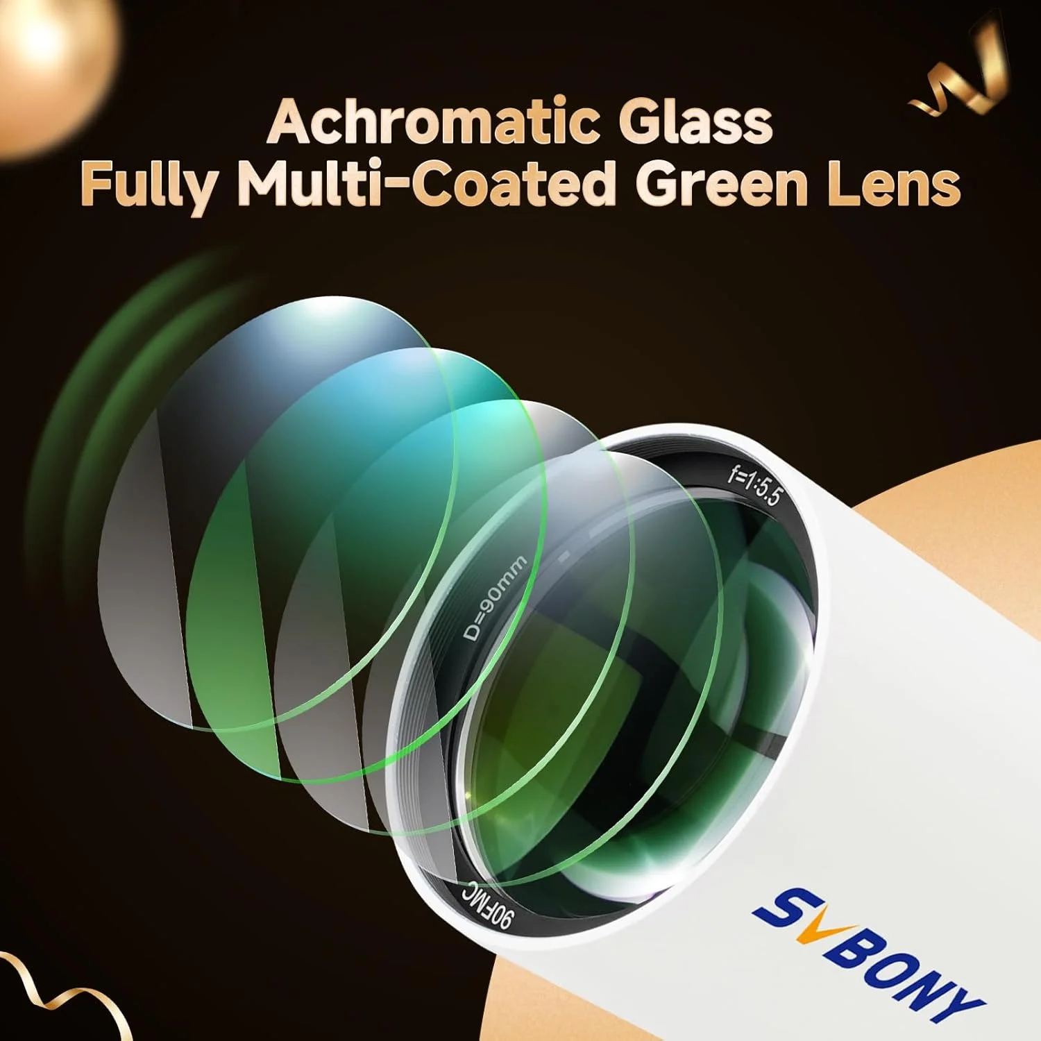 تلسکوپ SVBONY SV48P، دهانه 90 میلیمتری F5.5 انکساری OTA برای افراد مبتدی، تلسکوپ برای منجمان مبتدی، تلسکوپ برای عکاسی نجومی از اعماق آسمان و نجوم بصری تلسکوپ SVBONY SV48P، دهانه 90 میلیمتری F5.5 انکساری OTA برای افراد مبتدی، تلسکوپ برای منجمان مبتدی، تلسکوپ برای عکاسی نجومی از اعماق آسمان و نجوم بصری