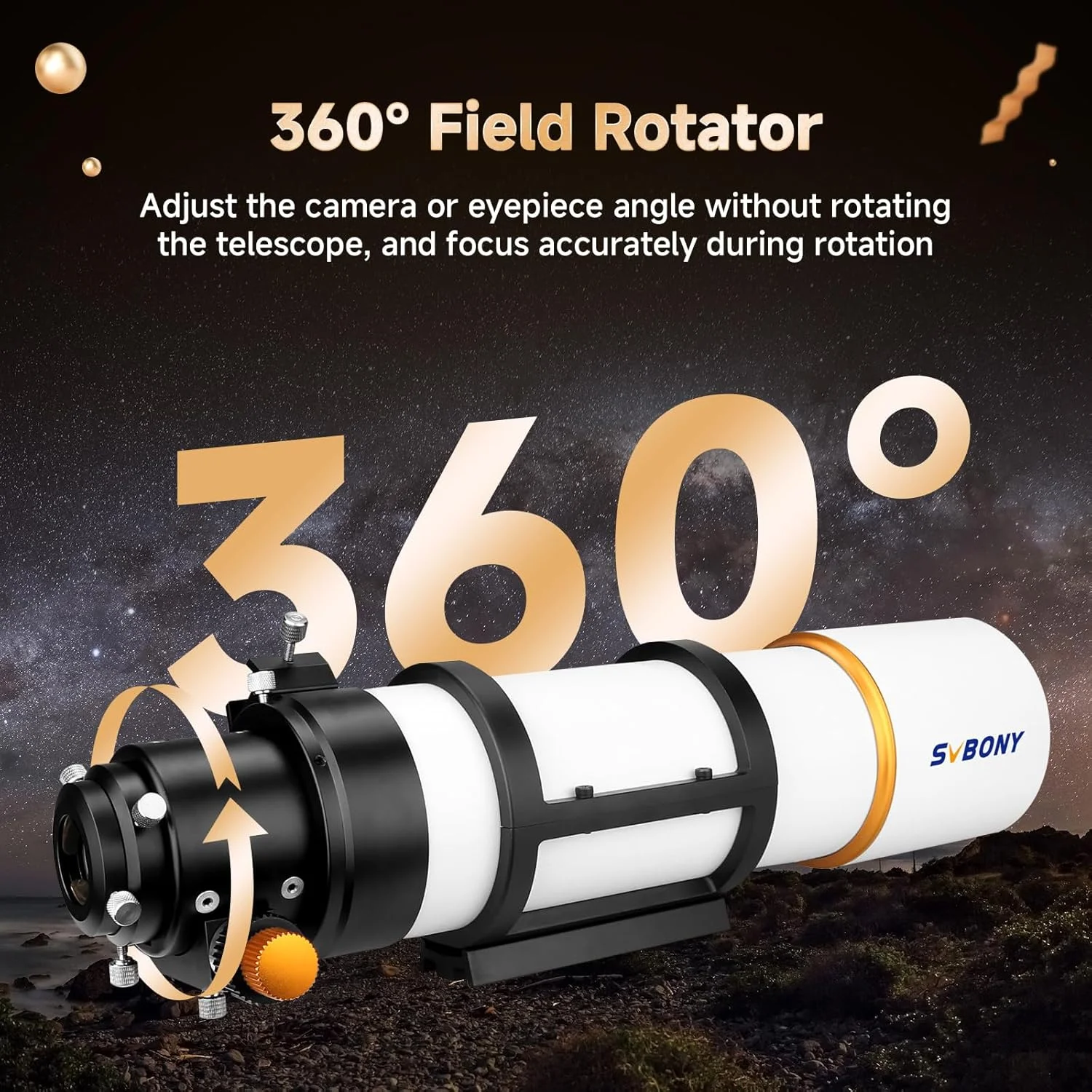تلسکوپ SVBONY SV48P، دهانه 90 میلیمتری F5.5 انکساری OTA برای افراد مبتدی، تلسکوپ برای منجمان مبتدی، تلسکوپ برای عکاسی نجومی از اعماق آسمان و نجوم بصری تلسکوپ SVBONY SV48P، دهانه 90 میلیمتری F5.5 انکساری OTA برای افراد مبتدی، تلسکوپ برای منجمان مبتدی، تلسکوپ برای عکاسی نجومی از اعماق آسمان و نجوم بصری