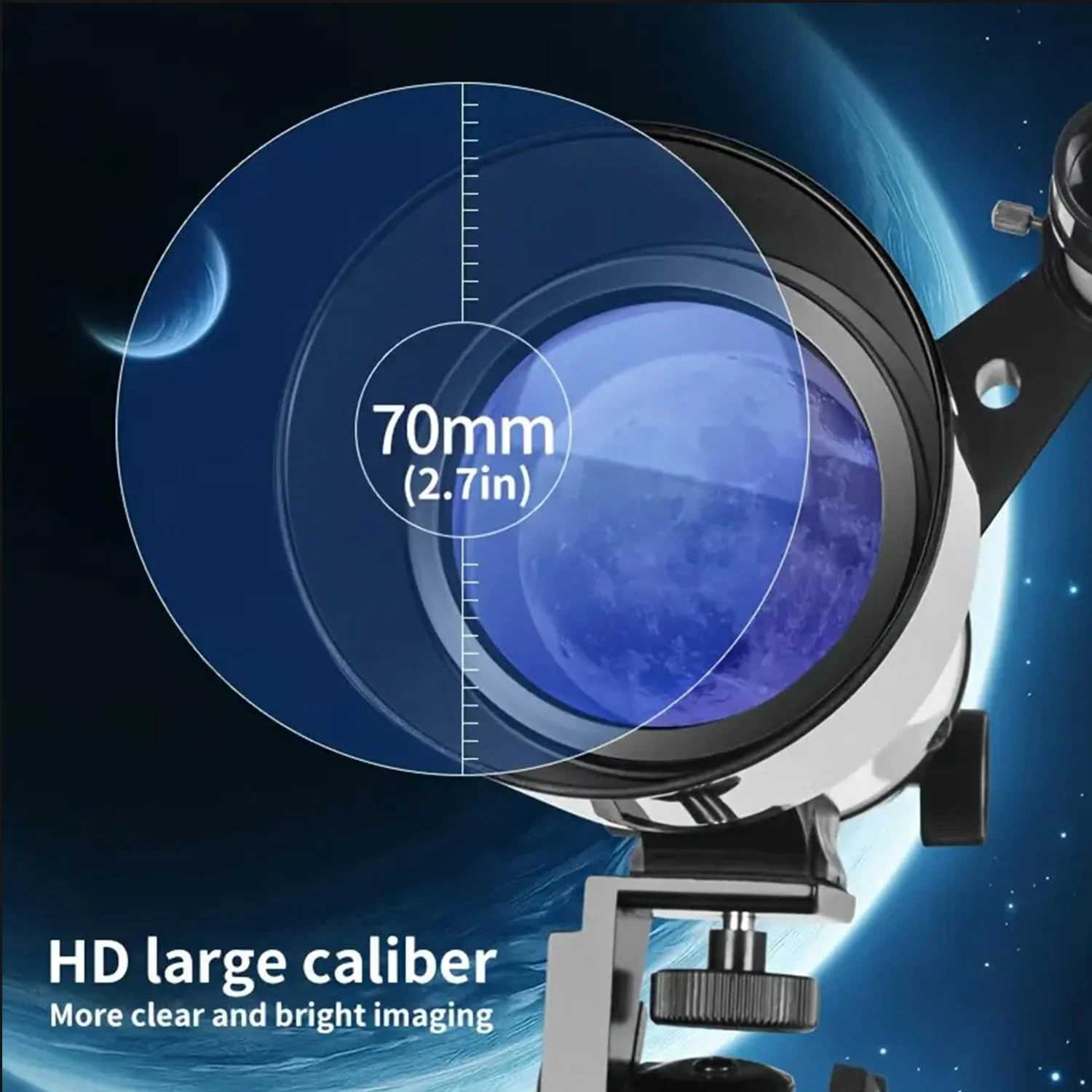 تلسکوپ نجومی برای کودکان، تلسکوپ نجومی 400/70 میلیمتری 90X تکچشمی فضایی قابل حمل شکستی با سهپایه، هدیه تلسکوپ برای کودکان/مبتدیان (سفید) تلسکوپ نجومی برای کودکان، تلسکوپ نجومی 400/70 میلیمتری 90X تکچشمی فضایی قابل حمل شکستی با سهپایه، هدیه تلسکوپ برای کودکان/مبتدیان (سفید)