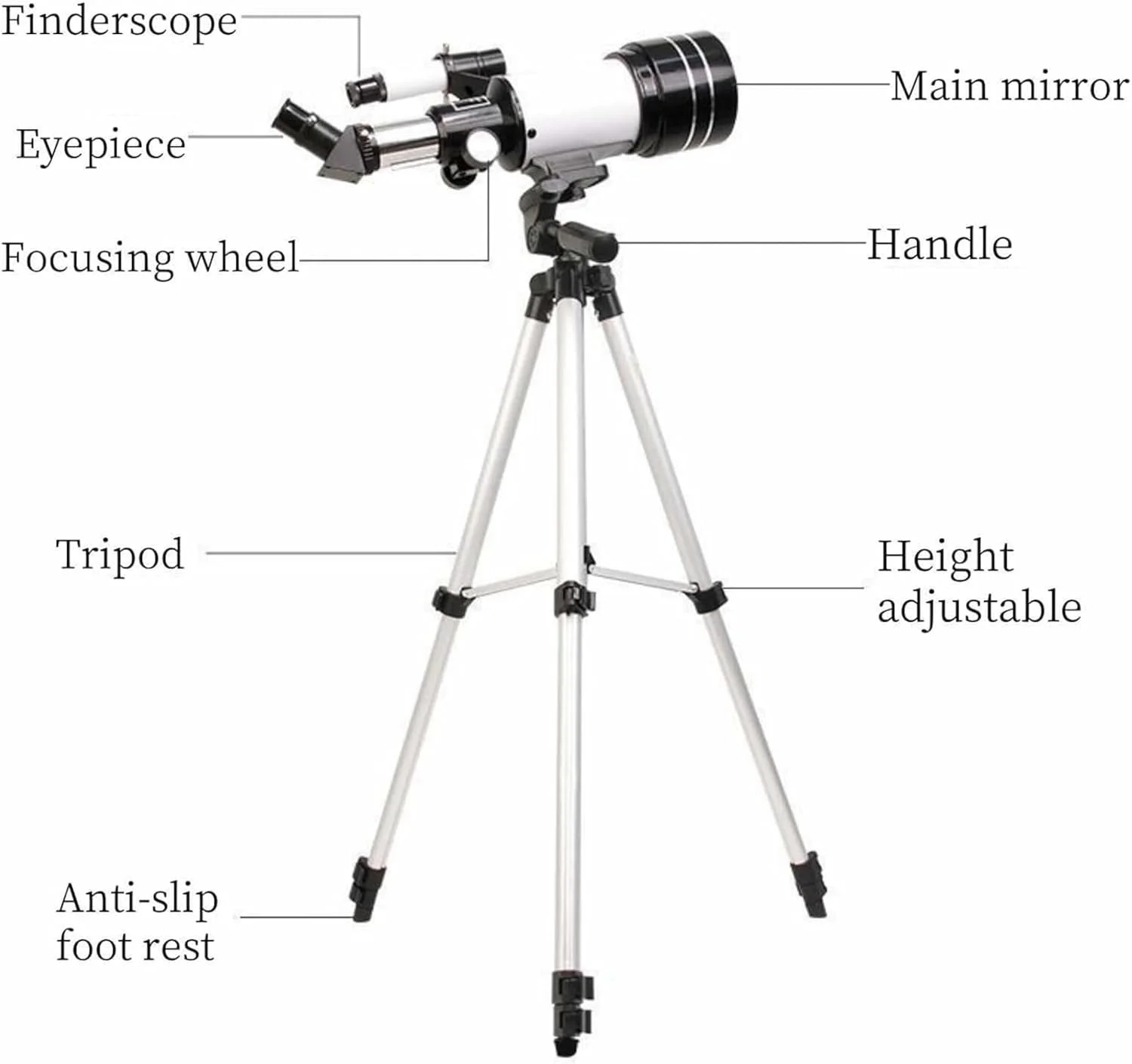 تلسکوپ نجومی هالامودو برای بزرگسالان، مناسب پرنده نگری، مسافرت در فضای باز و تماشای مناظر تلسکوپ نجومی هالامودو برای بزرگسالان، مناسب پرنده نگری، مسافرت در فضای باز و تماشای مناظر