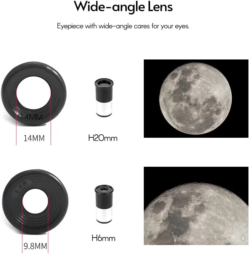 تلسکوپ نجومی تلسکوپ قابل حمل و جمع و جور با بزرگنمایی 90X به همراه یابنده و سه پایه قابل تنظیم برای کودکان و مبتدیان