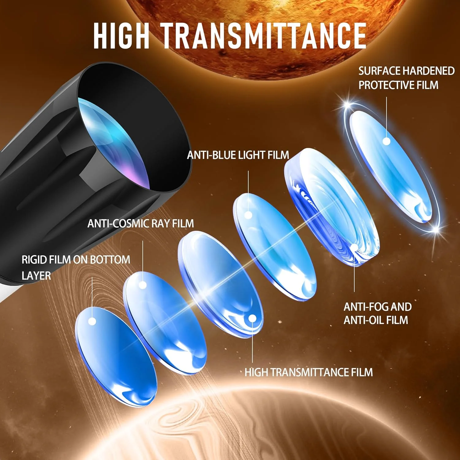 تلسکوپ Dianfan، تلسکوپ نجومی 800 میلیمتری 90 میلیمتری برای بزرگسالان و کودکان، تلسکوپهای شکستنی قابل حمل 32X-240X برای مبتدیان، با سهپایه فولادی ضد زنگ و آداپتور تلفن، کیف تلسکوپ Dianfan، تلسکوپ نجومی 800 میلیمتری 90 میلیمتری برای بزرگسالان و کودکان، تلسکوپهای شکستنی قابل حمل 32X-240X برای مبتدیان، با سهپایه فولادی ضد زنگ و آداپتور تلفن، کیف