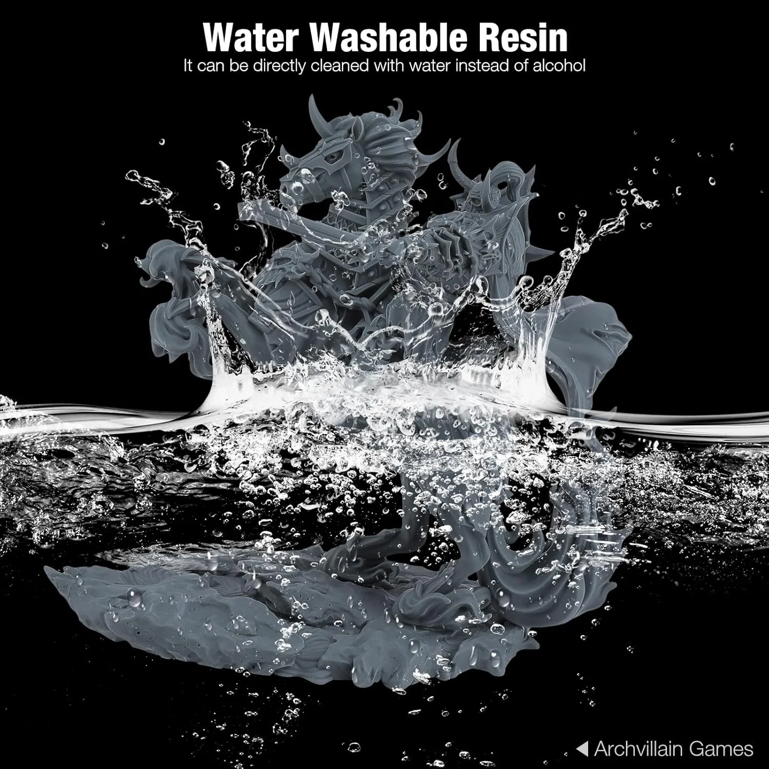 رزین پرینتر سه بعدی ELEGOO 8K، رزین قابل شستشو با آب 405 نانومتری UV-Curing، بهترین برای پرینتر سه بعدی LCD 8K/9K/12K، خاکستری فضایی 1000 گرم