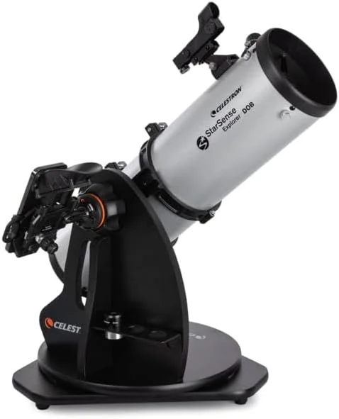 تلسکوپ دابسونی رومیزی ۱۳۰ میلی‌متری سلسترون StarSense Explorer با قابلیت اتصال به اپلیکیشن گوشی هوشمند – با اپلیکیشن StarSense کار می‌کند تا به شما در یافتن سحابی‌ها، سیارات و موارد دیگر کمک کند – سازگار با آیفون/اندروید