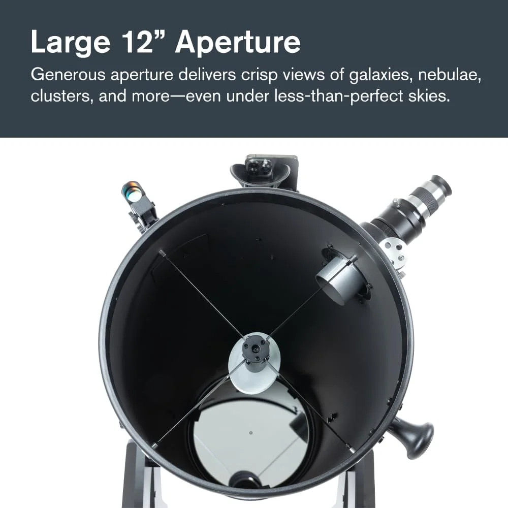 تلسکوپ دابسونی 12 اینچی سلسترون استار سنس اکسپلورر با قابلیت اتصال به تلفن هوشمند تلسکوپ دابسونی 12 اینچی سلسترون استار سنس اکسپلورر با قابلیت اتصال به تلفن هوشمند