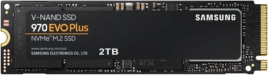 حافظه اس اس دی 2 ترابایتی سامسونگ 970 EVO Plus M.2 NVMe اینترنال با تکنولوژی V-NAND مدل MZ V7S2T0B/AM، مشکی