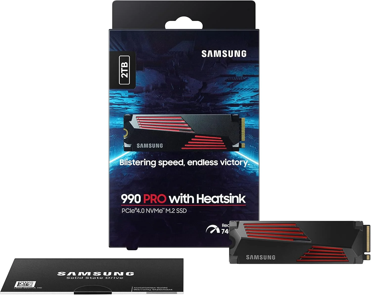 حافظه اس اس دی 2 ترابایتی سامسونگ 990 PRO با هیت سینک، PCIe 4.0 M.2، سرعت خواندن تا 7450 مگابایت بر ثانیه، سرعت نوشتن 6900 مگابایت بر ثانیه، مدل MZ-V9P2T0CW حافظه اس اس دی 2 ترابایتی سامسونگ 990 PRO با هیت سینک، PCIe 4.0 M.2، سرعت خواندن تا 7450 مگابایت بر ثانیه، سرعت نوشتن 6900 مگابایت بر ثانیه، مدل MZ-V9P2T0CW
