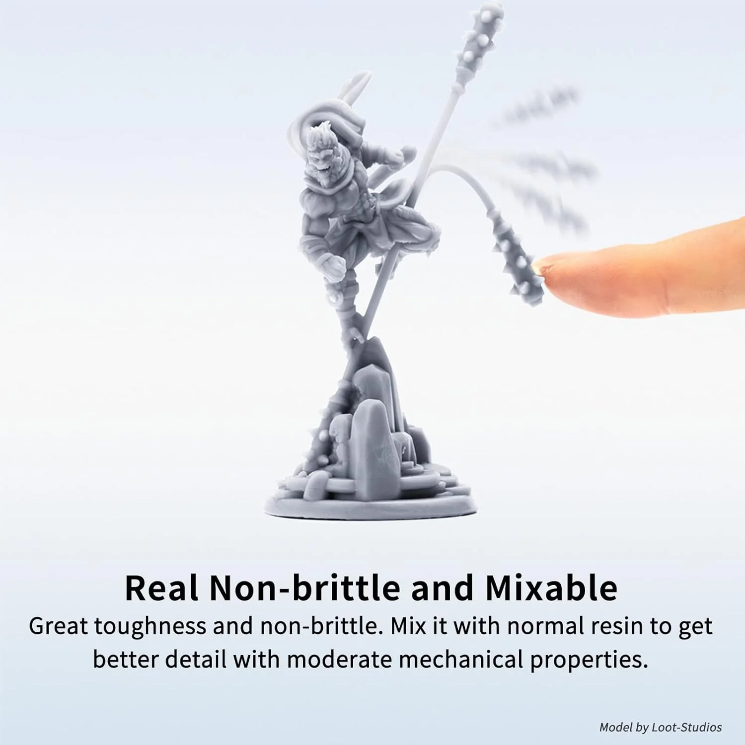 رزین سخت Chitu Systems Conjure، غیر شکننده و بادوام، چقرمگی بالا، انقباض کم، رزین پخت UV با طول موج 405 نانومتر، رزین استاندارد فوتوپلیمری برای پرینتر سه بعدی DLP/LCD/mSLA (خاکستری، 1000 گرم)