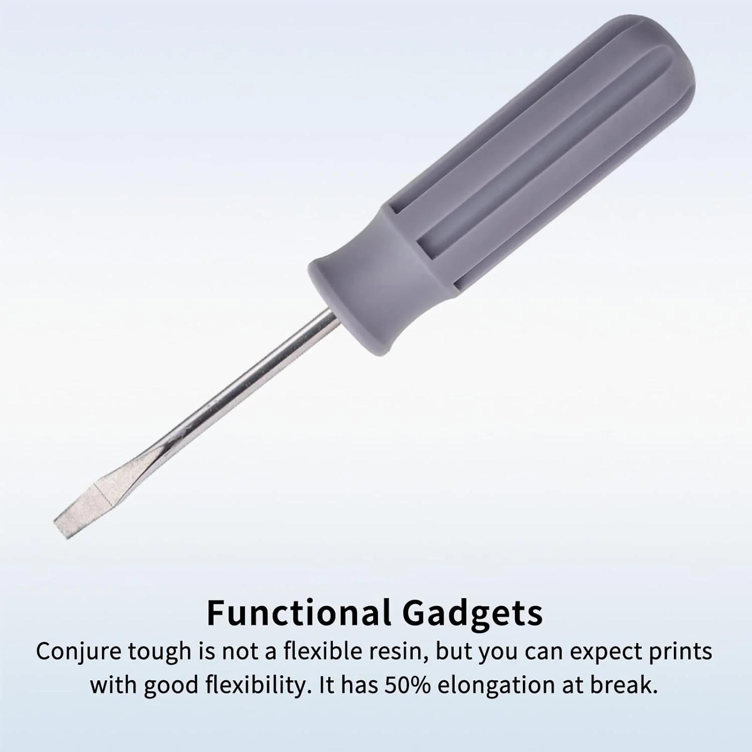 رزین سخت Chitu Systems Conjure، غیر شکننده و بادوام، چقرمگی بالا، انقباض کم، رزین پخت UV با طول موج 405 نانومتر، رزین استاندارد فوتوپلیمری برای پرینتر سه بعدی DLP/LCD/mSLA (خاکستری، 1000 گرم)