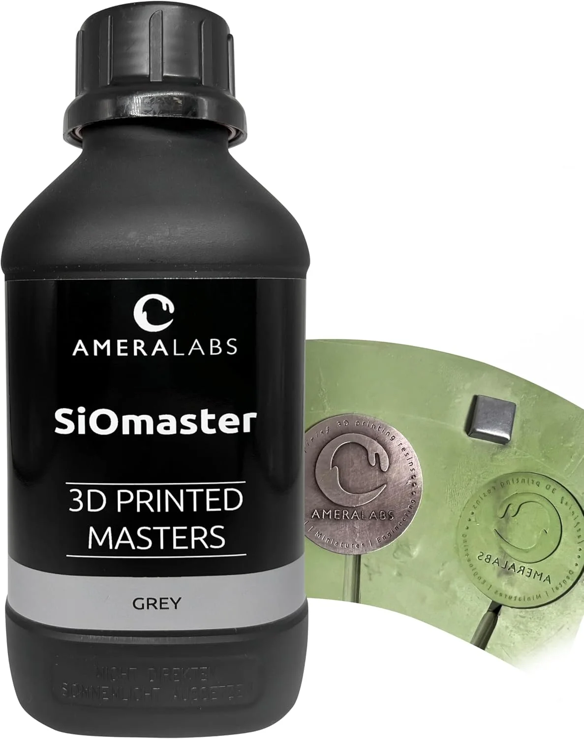 رزین پرینتر سه بعدی با دقت بالا SiOmaster برای ساخت قالب سیلیکونی، مقاوم در برابر درجه حرارت بالا، سطح سخت، مایع چاپ سه بعدی کم بو برای پرینترهای سه بعدی 4K/8K/12K LCD/DLP/SLA، 1 کیلوگرم