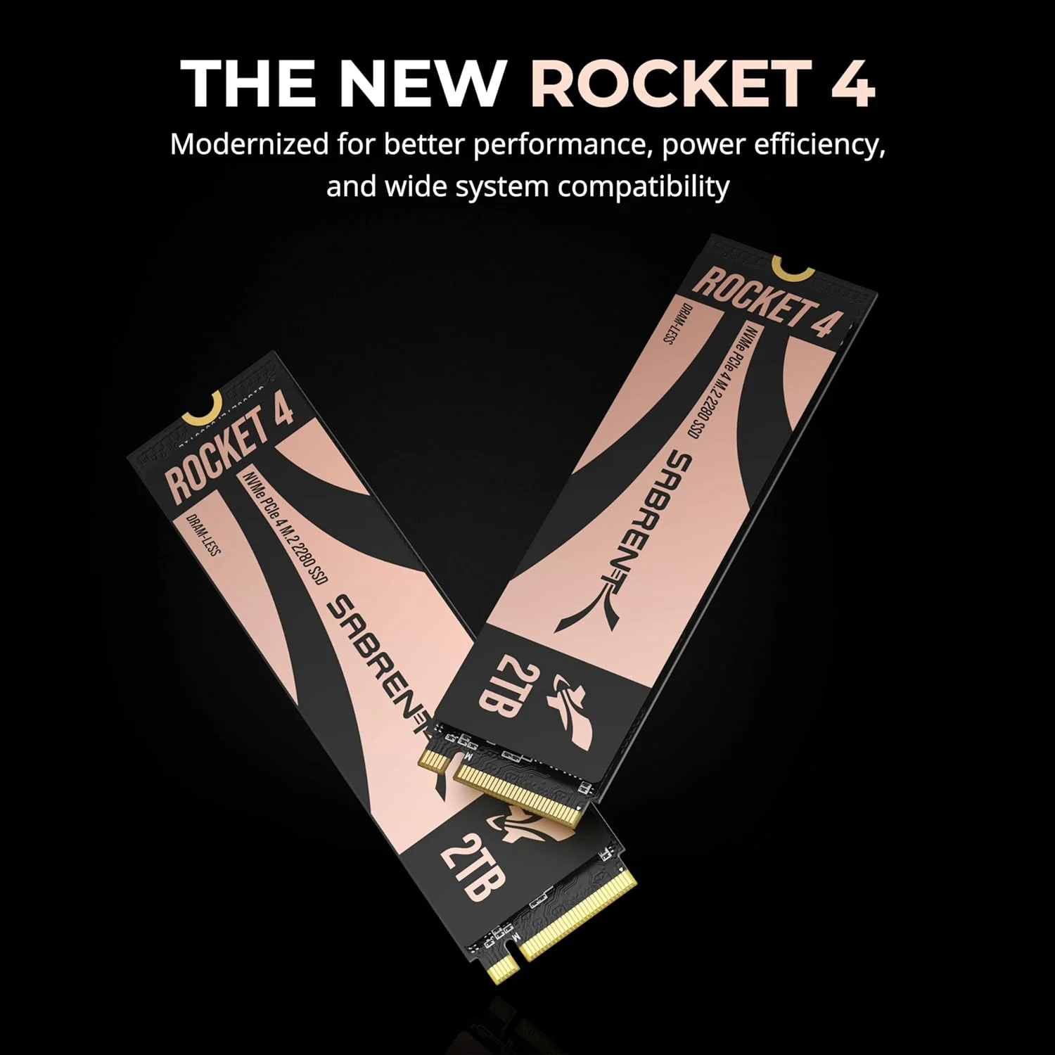 اس اس دی 2 ترابایتی سبرنت راکت 4 DRAM-Less M.2 PCIe GEN 4 X4 NVMe (SB-RKT4L-2TB)