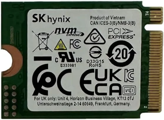 درایو حالت جامد داخلی 256 گیگابایتی M.2 PCI-e GEN 4X4 NVME مدل OEM Hyn PVC10، فرم فاکتور 30 میلی‌متری 2230، کلید M، مناسب برای Steam Deck