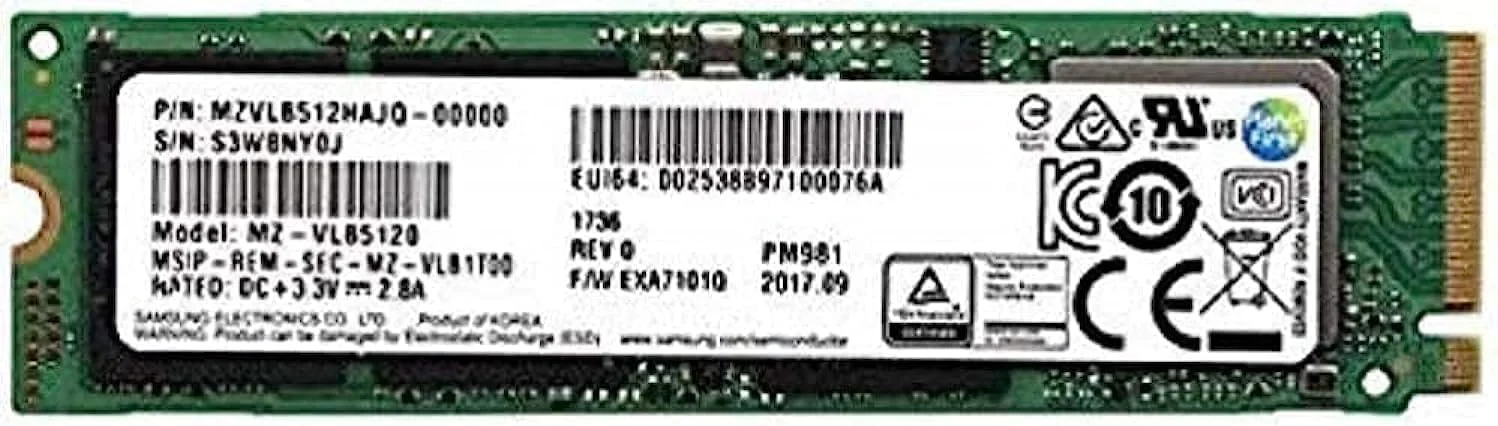 اس اس دی M.2 با ظرفیت ۵۱۲ گیگابایت مدل PM981 NVMe PCIe 3.0 x 4