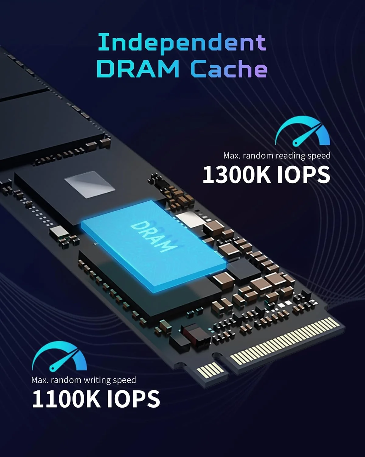 حافظه اس اس دی M.2 مدل Predator GM7000 با ظرفیت 4 ترابایت، کش DRAM، NVMe 1.4 2280 PCIe Gen4×4 سرعت فوق العاده بالا (حداکثر خواندن: 7400 مگابایت بر ثانیه، حداکثر نوشتن: 6700 مگابایت بر ثانیه) 3D NAND TLC حافظه اس اس دی داخلی سازگار با PS5 Pro - BL.9BWWR.107