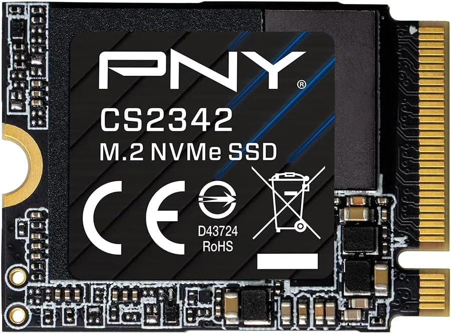 PNY CS2342 1TB Gen4 PCIe NVMe M.2 2230 3D NAND SSD – سرعت خواندن/نوشتن تا 7,300/6,000 مگابایت بر ثانیه – ارتقاء برای کامپیوتر/لپ تاپ/گیمینگ – ایده آل برای Steam Deck، ASUS ROG Ally، MSI Claw – درایو حالت جامد داخلی M230CS2342-1TB-TB
