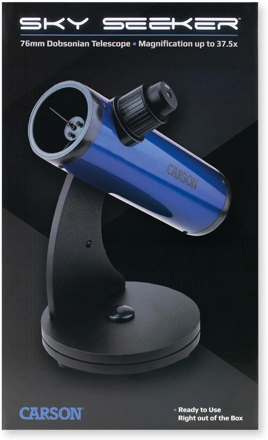 تلسکوپ بازتابی نیوتنی SkySeeker کارسون با پایه دابسونی، 15-37.5X، آبی (JC-200)