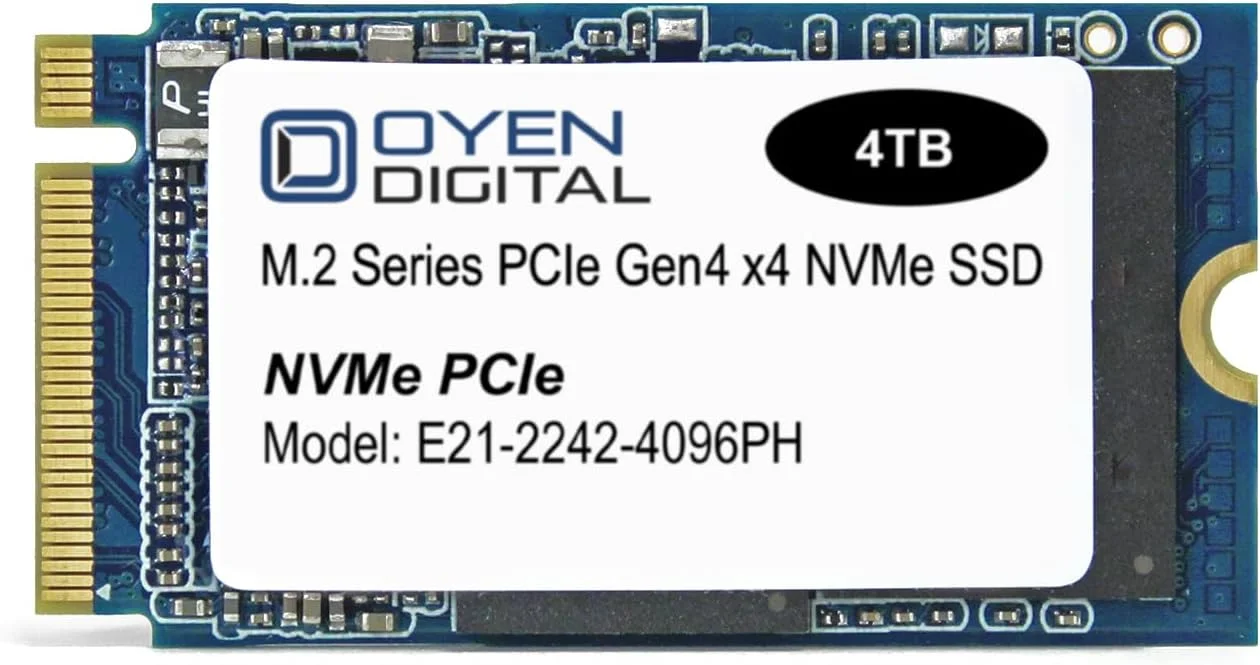 درایو حالت جامد داخلی 4 ترابایتی M.2 2242 NVMe PCIe 3D TLC از Oyen Digital