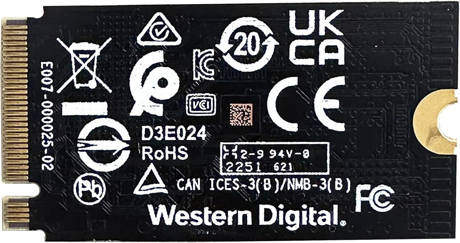 درایو حالت جامد داخلی 256 گیگابایتی OEM WD SN740 M.2 PCI-e NVME SSD، فرم فاکتور 42 میلی متری 2242، کلید M
