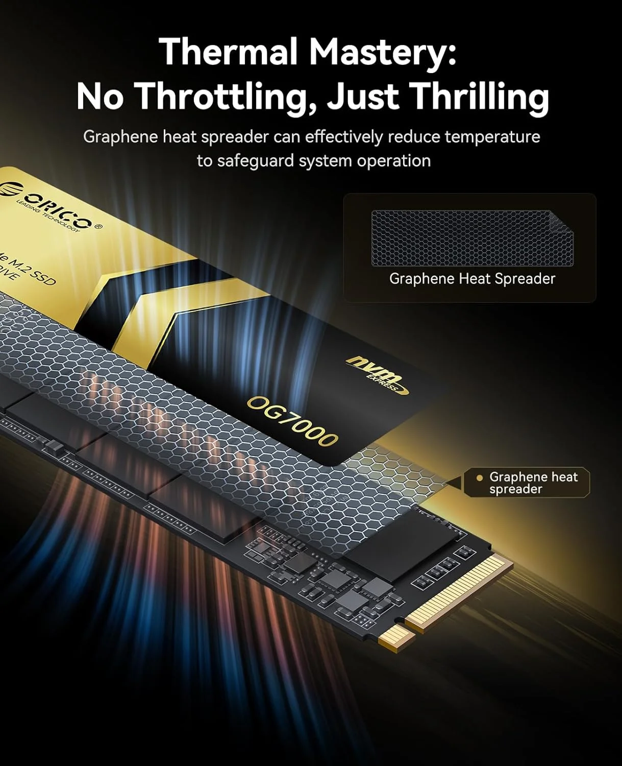 درایو اس اس دی 2 ترابایتی M.2 NVMe اوریکو GEN4، درایو PCIe 4.0 با سرعت خواندن 7450 مگابایت بر ثانیه، برای دسکتاپ، لپ تاپ و PS5 - مدل OG7000 درایو اس اس دی 2 ترابایتی M.2 NVMe اوریکو GEN4، درایو PCIe 4.0 با سرعت خواندن 7450 مگابایت بر ثانیه، برای دسکتاپ، لپ تاپ و PS5 - مدل OG7000