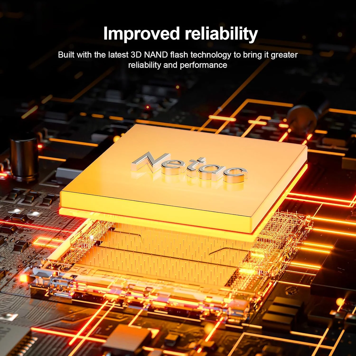 حافظه اس اس دی 4 ترابایتی Netac PCIe Gen4x4 M.2 با سرعت خواندن تا 7300 مگابایت بر ثانیه NVMe اینترنال همراه با هیت سینک آلومینیومی، ذخیره ساز پرسرعت برای کامپیوترهای شخصی و لپ تاپ، سازگار با PS5، مدل NV7000-t