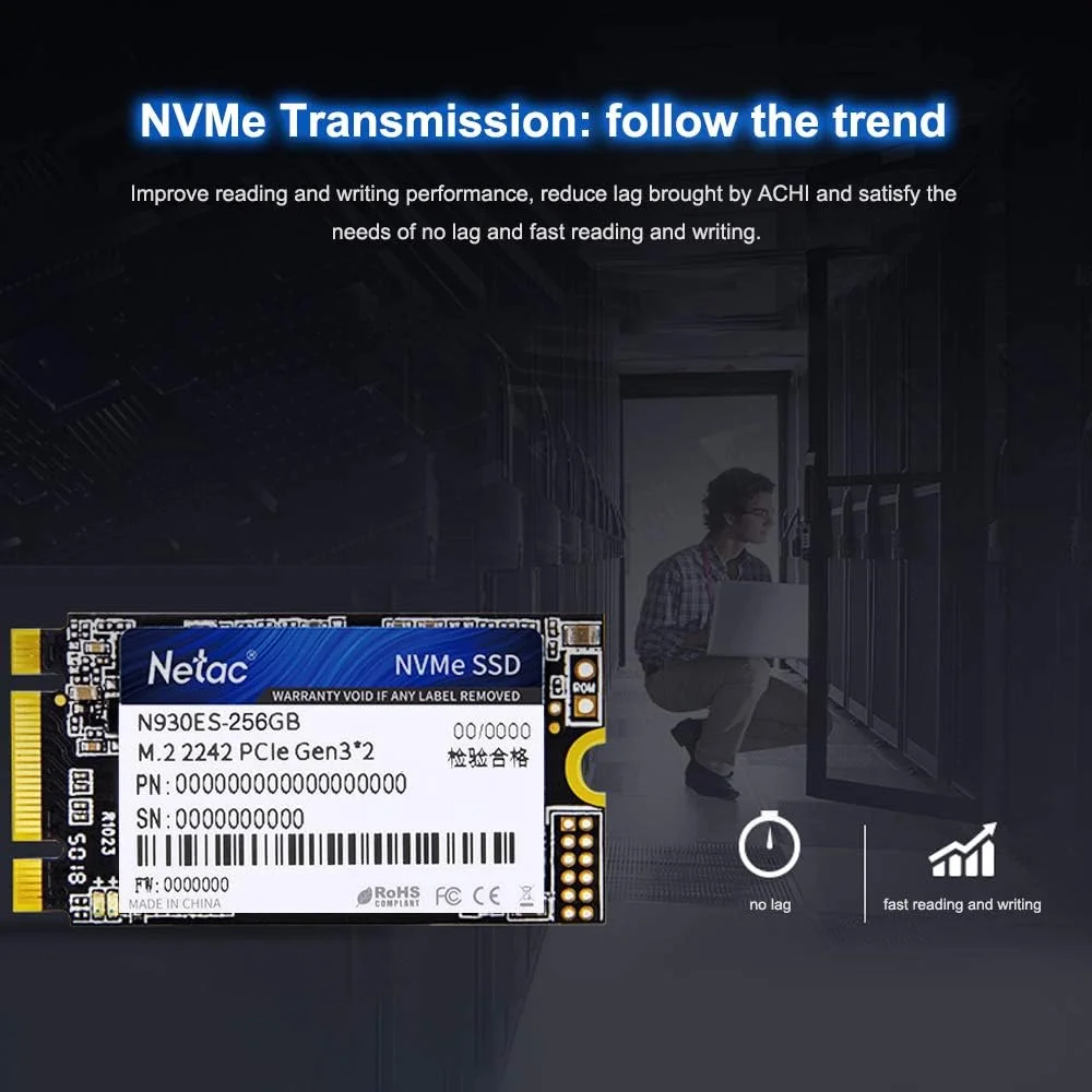 درایو حالت جامد N930ES NVMe M.2 2242 SSD Gen3*2 PCIe 3D MLC/TLC NAND Flash با ظرفیت 128 گیگابایت