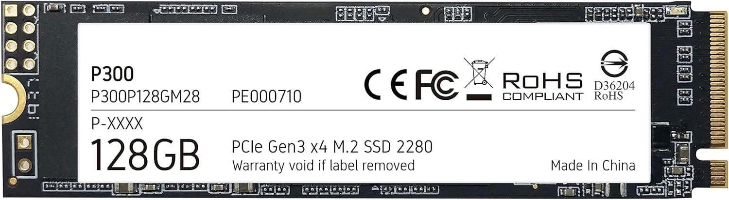 حافظه اس اس دی P300 M.2 PCIe Gen 3 x4 با ظرفیت 128 گیگابایت و مصرف انرژی پایین - بازسازی شده
