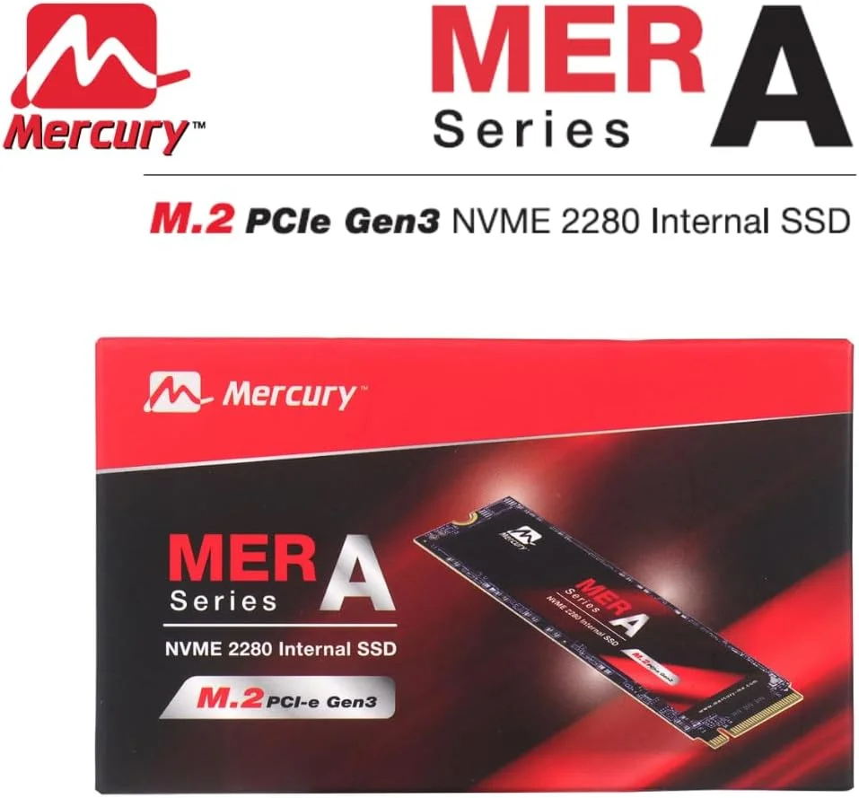 حافظه اس اس دی M.2 NVMe مرکوری سری MERA، PCIe Gen3 x4، 2280، سرعت خواندن 3400 مگابایت بر ثانیه، سرعت نوشتن 3100 مگابایت بر ثانیه (1 ترابایت)
